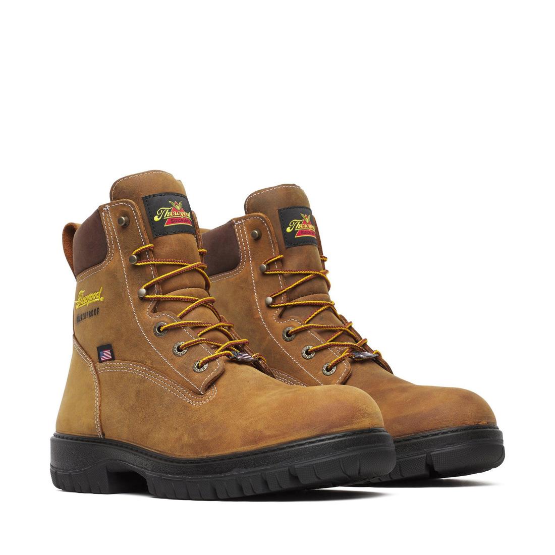 Genesis Series 6 Waterproof Boots for Men - Chestnut Brown Outdoor Hiking & Work Boots - All-Weather Comfort for Hunting, Construction & Winter Activities
