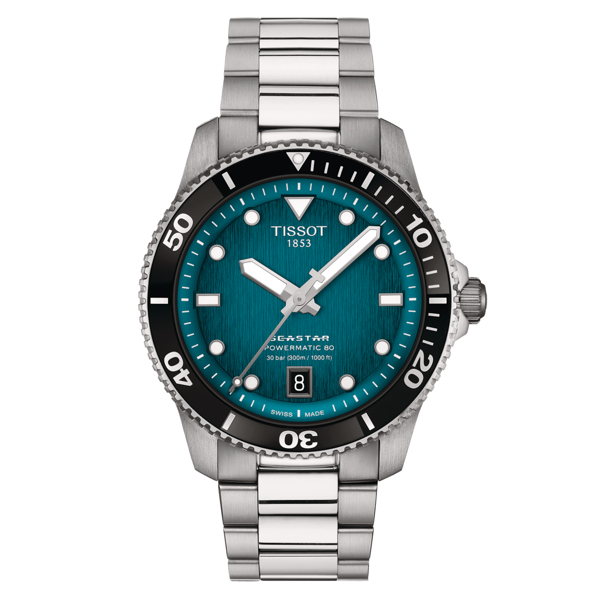 Tissot T Sport 40mm Automatic Men's Watch - Turquoise & Black Dial, Swiss Luxury Timepiece for Business, Casual & Outdoor Activities