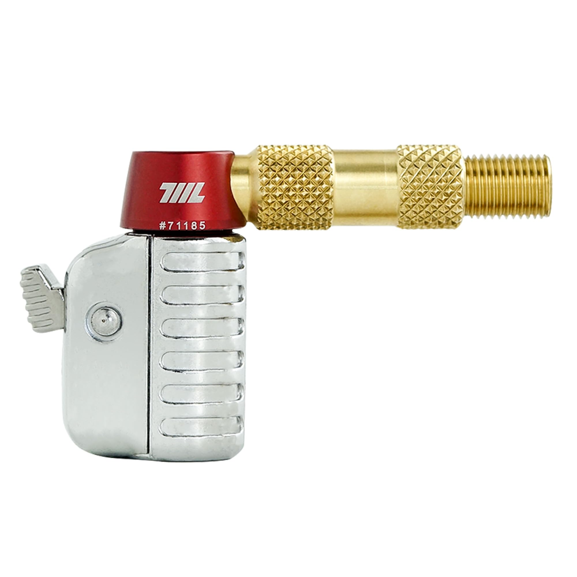 711L Schrader Air Chuck - Heavy Duty Snap & Lock Air Chuck with Brass Construction - High Flow Tire Inflator Attachment for Bicycle, Bike, Motorcycle & Car Tires (Schrader Valve Compatible) - Perfect for Home Garage, Roadside Emergencies & Tire Maintenance