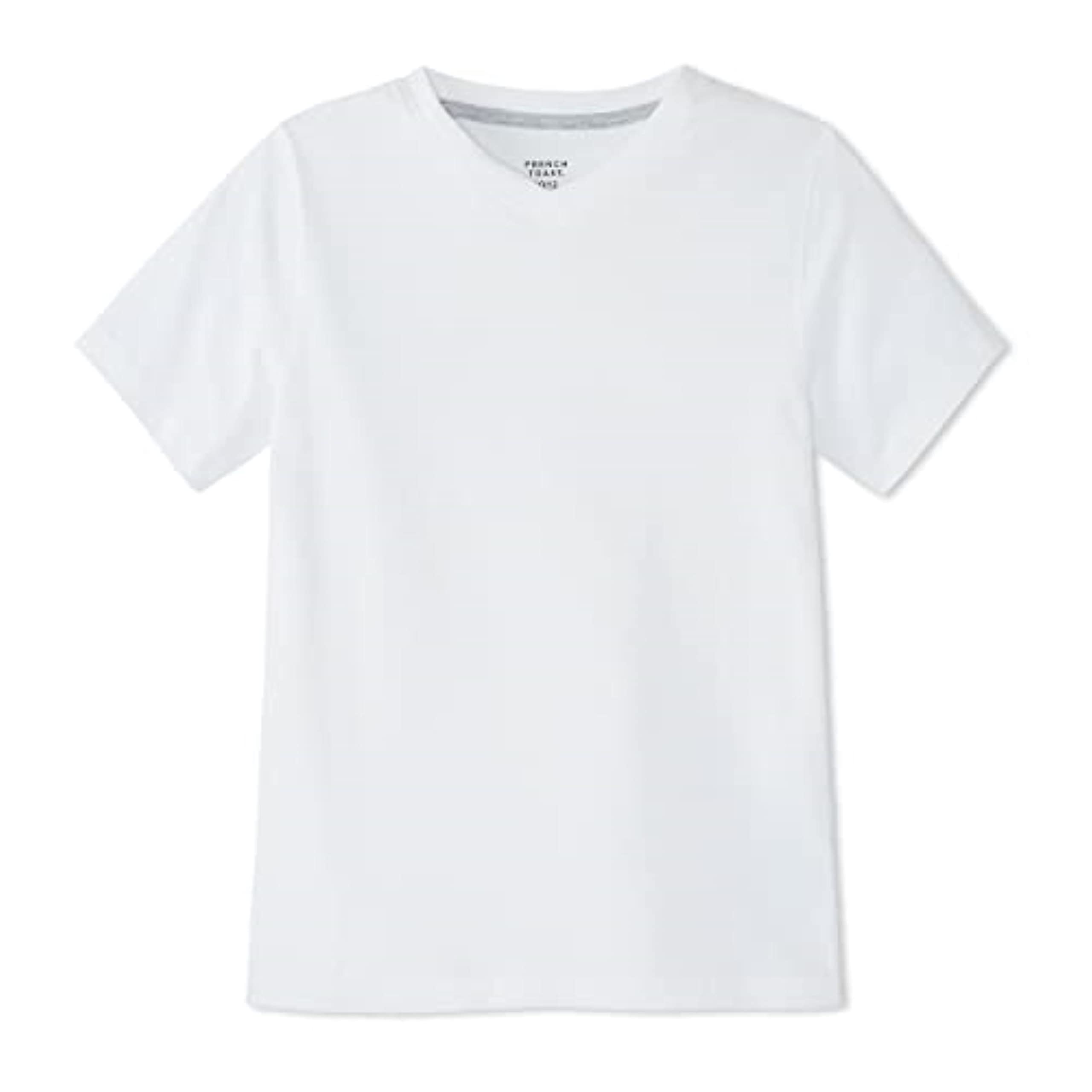 French Toast Boys Short Sleeve V-Neck Tee T-Shirt - Soft Cotton Comfort Fit Casual Top for Everyday Wear, School & Playdates