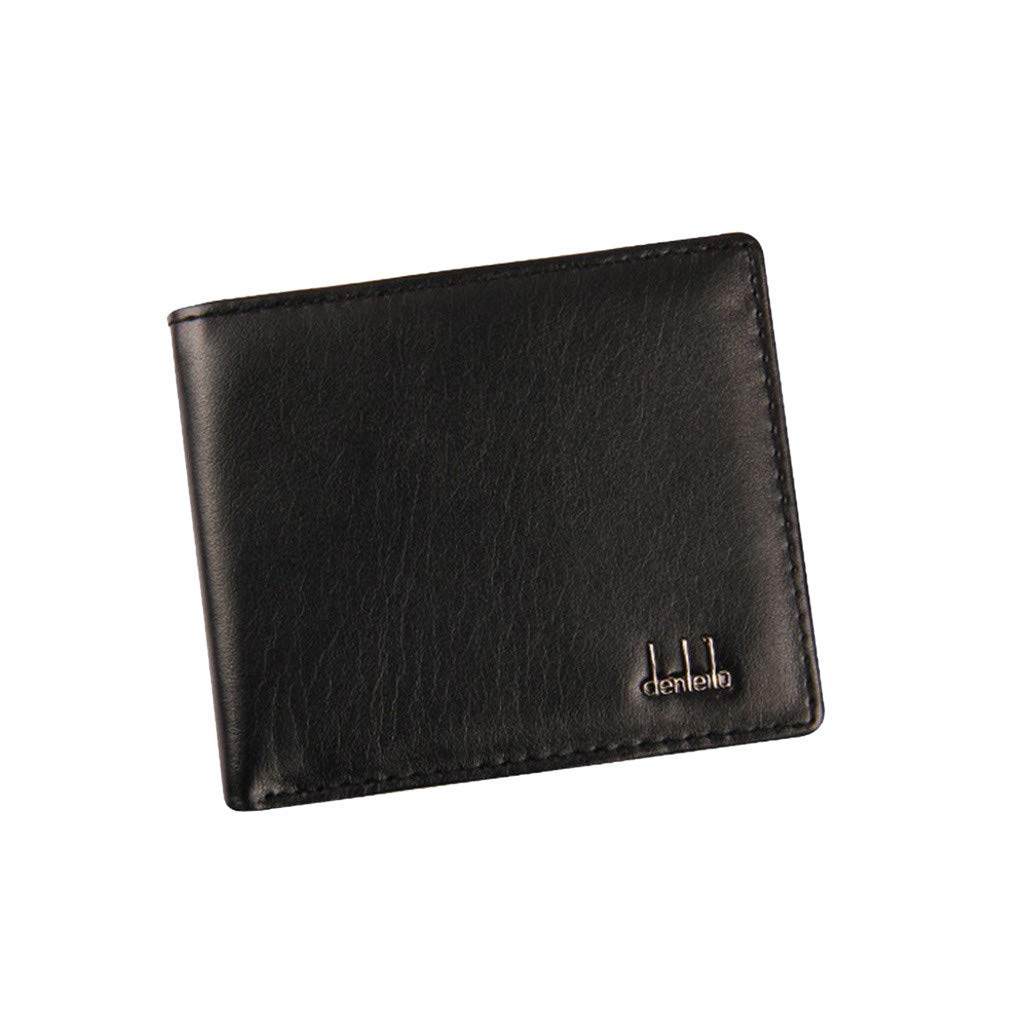 Men's Leather Wallet with Money Clip - Slim RFID Blocking Multi-Card Holder & Coin Purse for Everyday Carry (Business, Travel, Gym)