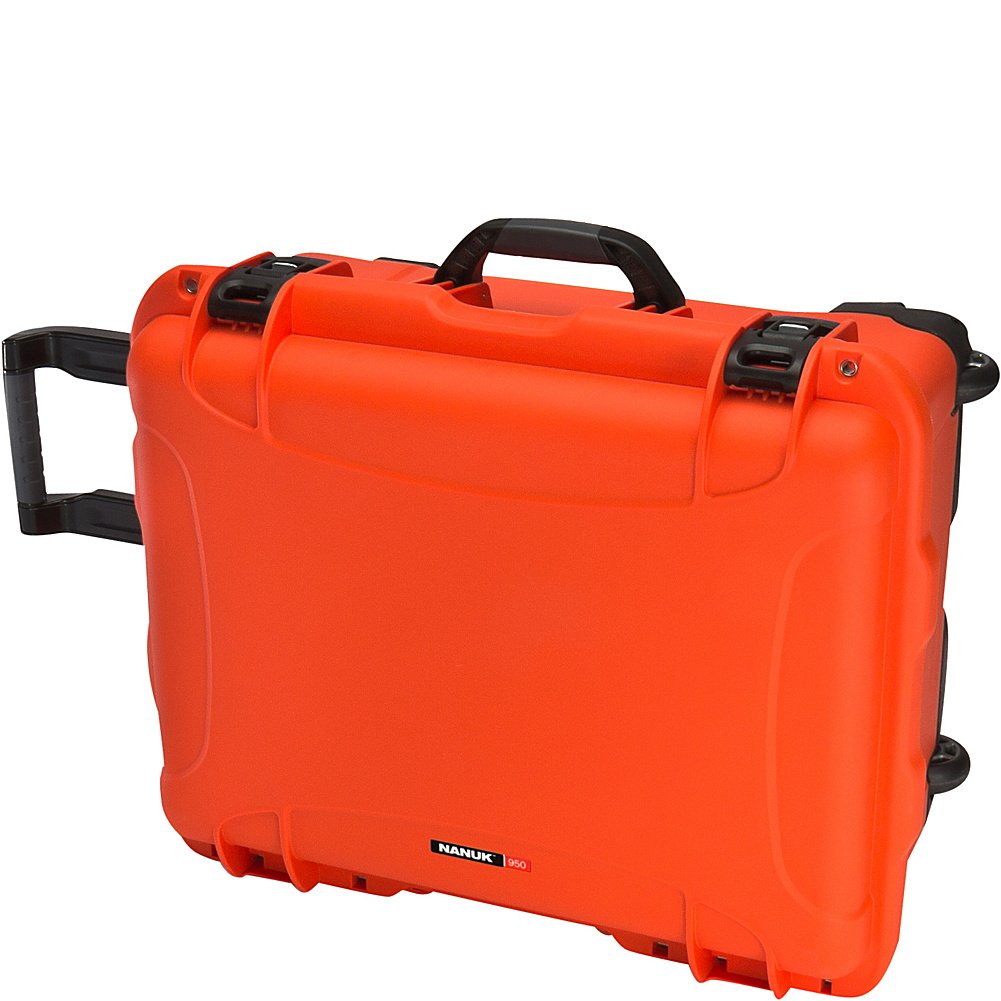 NANUK 950 Waterproof Hard Case with Wheels - Durable Orange Protective Case for Travel, Photography & Outdoor Gear Storage | Heavy Duty Rolling Case for Equipment, Tools & Electronics