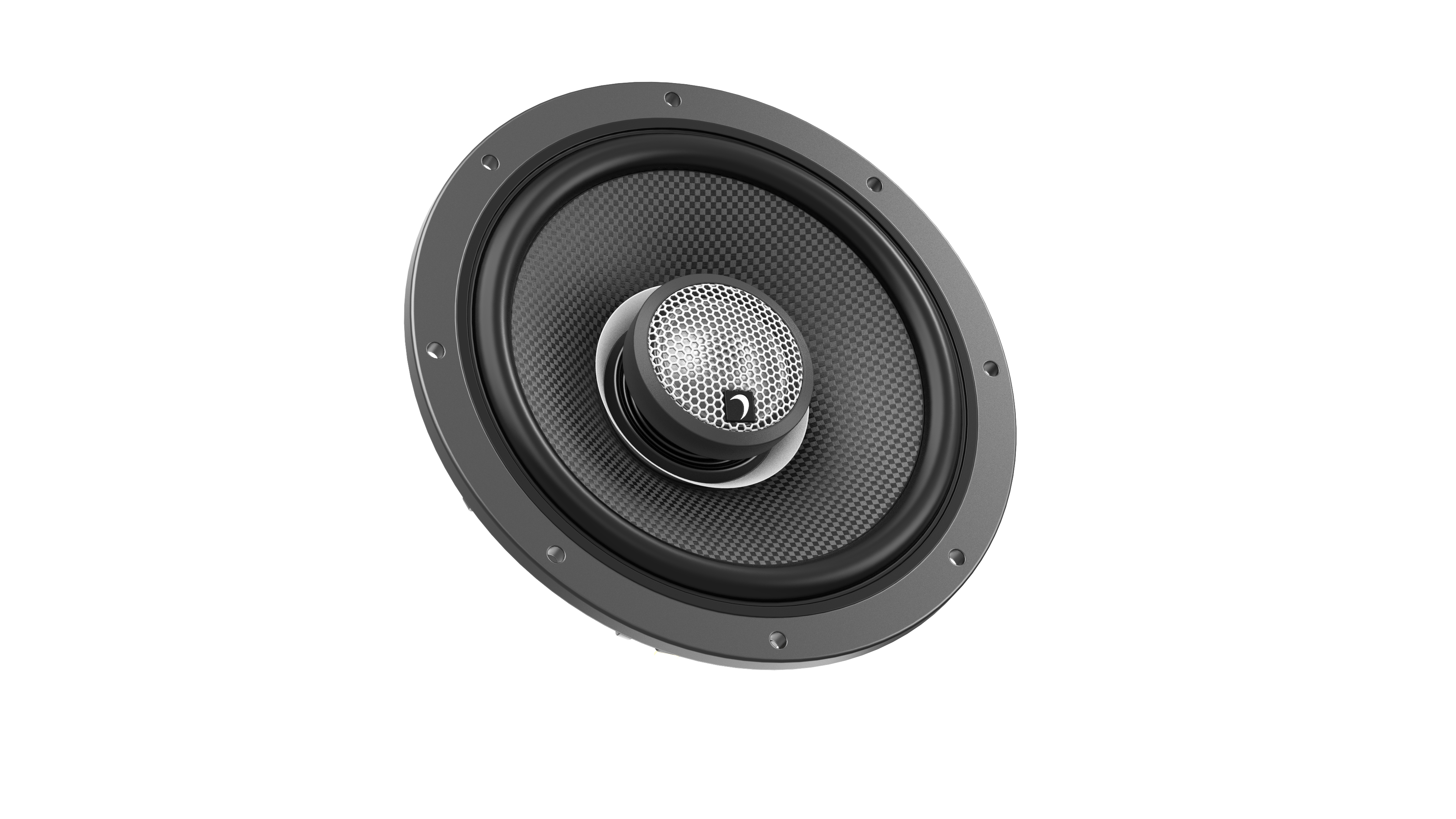 6.5 Inch 2Ω High Output Waterproof Carbon Cone Speaker with Oversized Tweeter - Perfect for Marine Audio, Outdoor Events & Car Audio Systems
