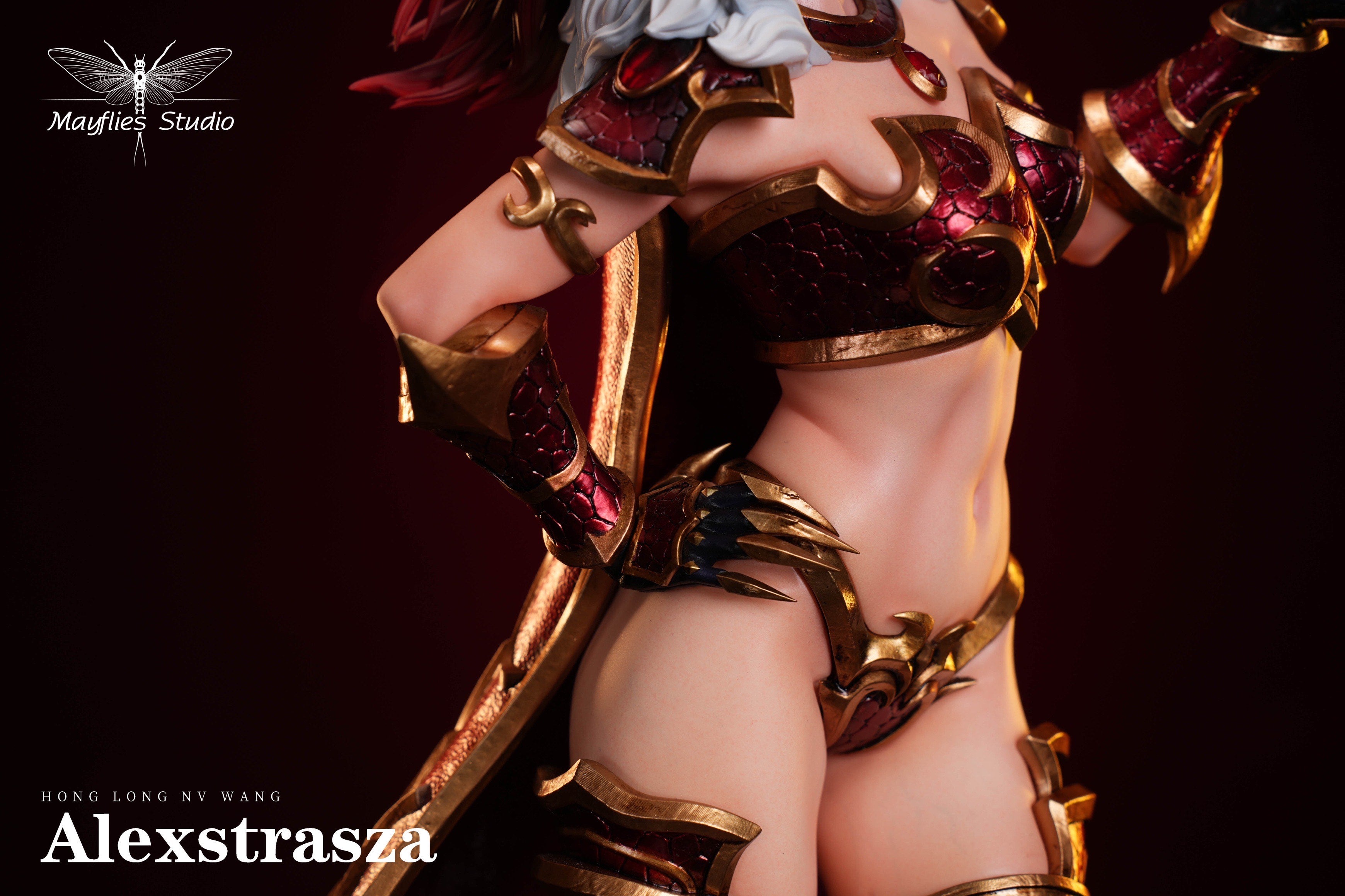 Mayflies Studio World of Warcraft Alexstrasza Statue - Dragon Queen Collectible Figure for WoW Fans | Perfect for Gaming Room Decor & Fantasy Collection Displays