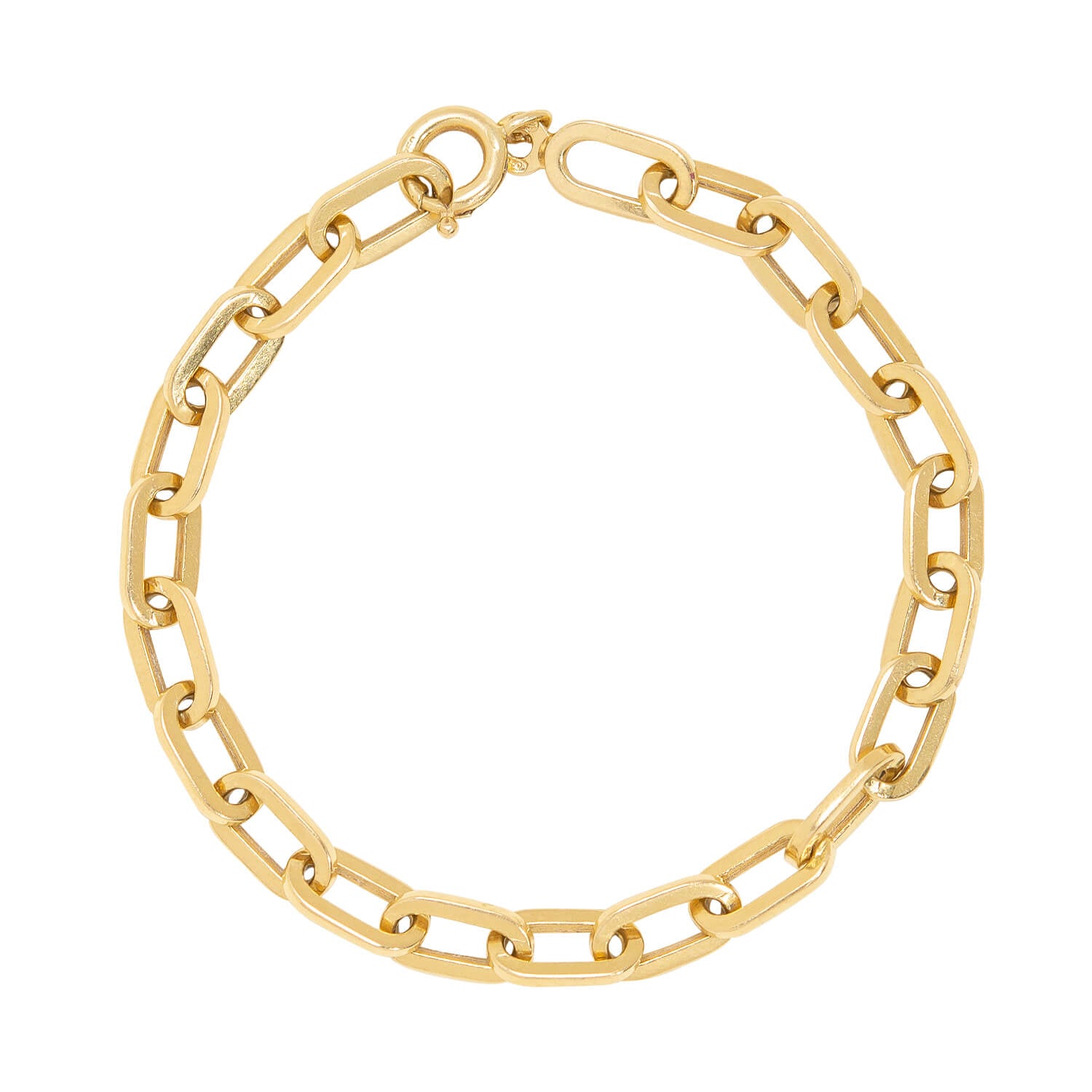 14K Gold Paperclip Link Bracelet - 8.5 Grams Dainty Minimalist Jewelry for Women, Perfect for Everyday Wear & Special Occasions