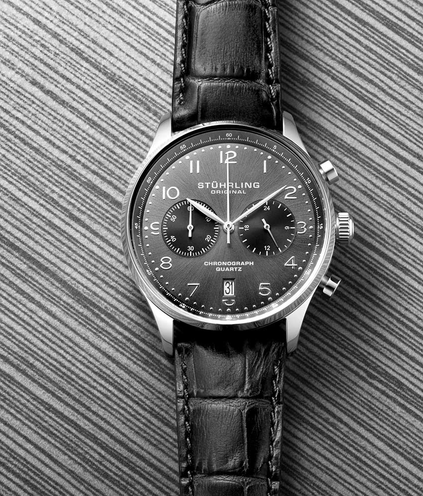 GR1 Q 4012 Men's Quartz Chronograph Watch 42mm - Stylish Sport & Dress Watch for Business, Casual & Outdoor Activities