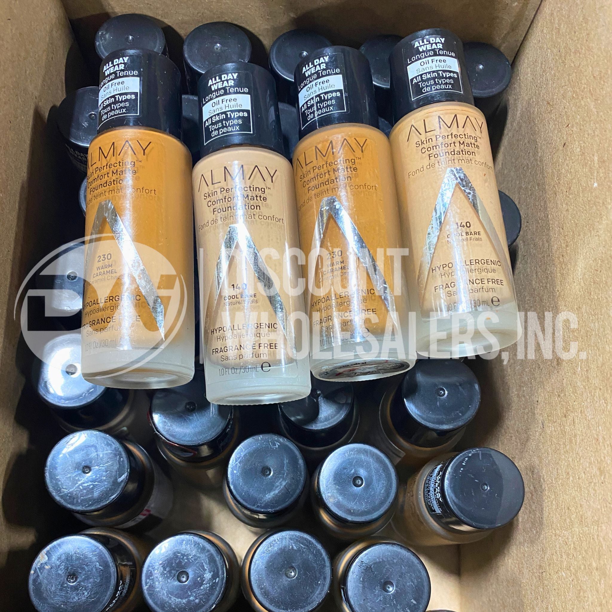 Almay Skin Perfecting Comfort Matte Foundation - 1.0 Fl Oz (60 Pcs Lot) - Oil-Free, Full Coverage Makeup for All-Day Wear - Perfect for Daily Use, Special Occasions & Photography