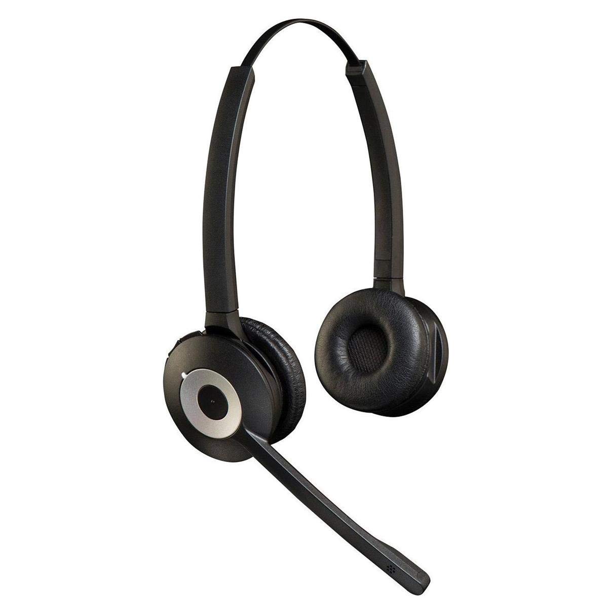 Jabra Pro Duo MS 930 Wireless On-Ear Headset with Noise Cancelling - Bluetooth Headphones for Office, Call Center & Remote Work (Renewed, Black) - Model 930-69-503-105