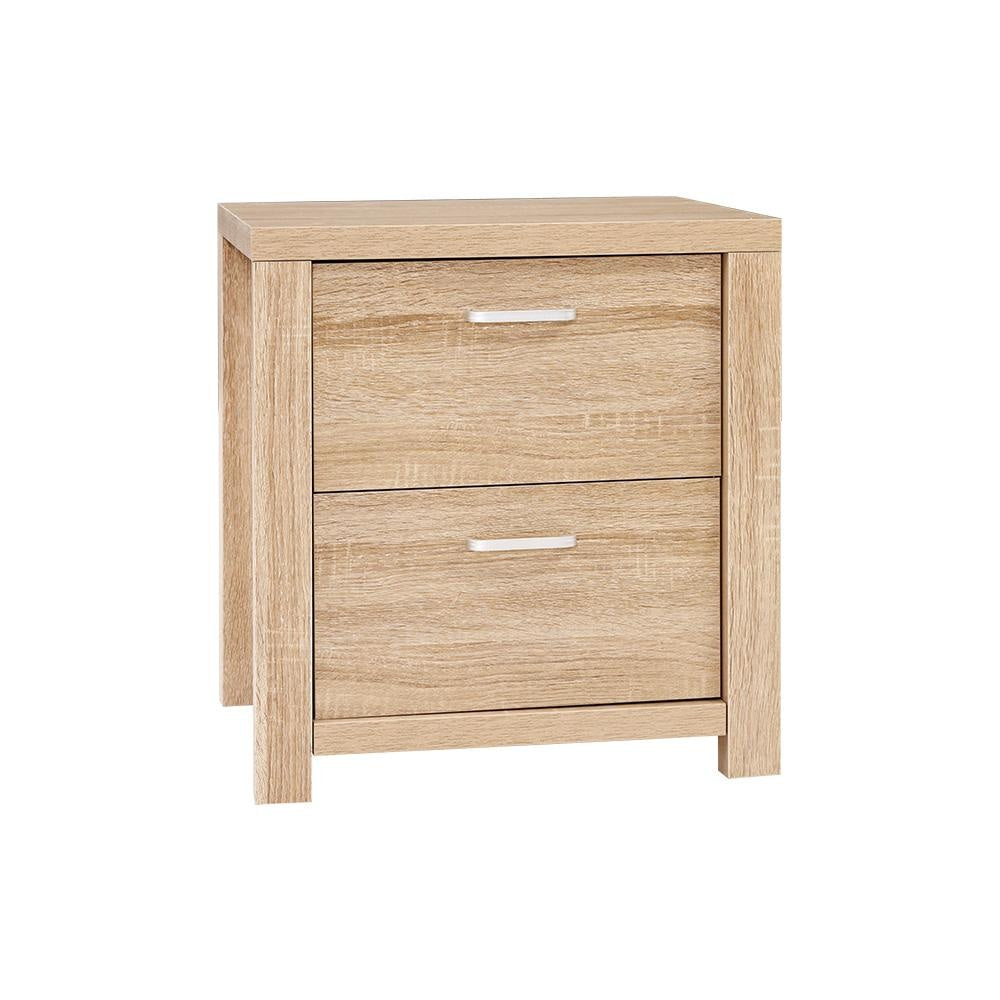 Modern Wooden Nightstand with Drawer - Bedside Table Lamp Stand, Beige Finish - Perfect for Bedrooms, Living Rooms & Home Office Storage