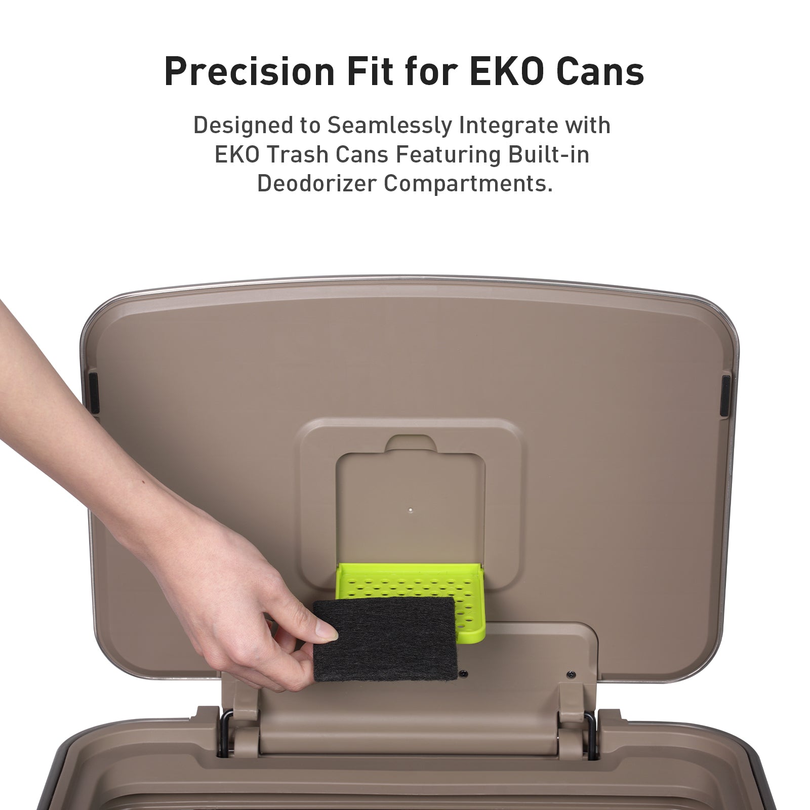 Odor Filter Refills for Trash Can & Compost Bin - Eliminate Bad Smells in Kitchen, Bathroom & Office - 6 Pack Replacement Filters