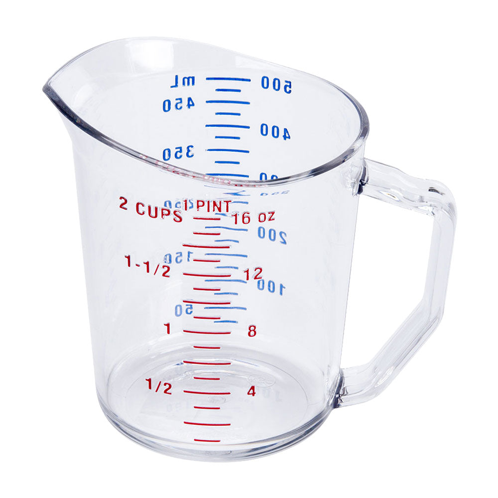 Cambro 50MCCW135 Camwear 1 Pint (16 oz) Clear Polycarbonate Measuring Cup - Durable Kitchen Tool for Baking, Cooking & Liquid Measurement - Ideal for Restaurants, Bakeries & Home Chefs