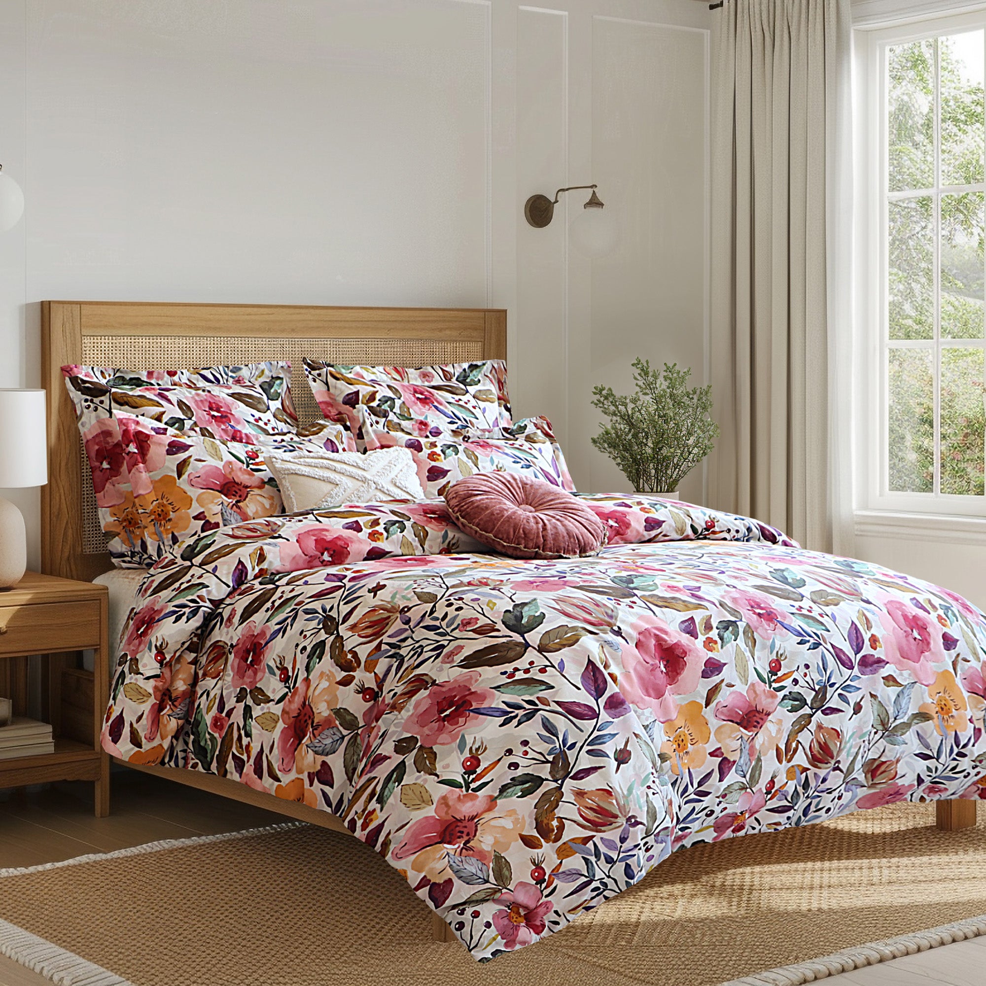 Mona Comforter Set - Queen Size Bedding, Soft & Breathable All-Season Comforter with Pillow Shams - Perfect for Cozy Bedrooms, Guest Rooms & Dorm Decor