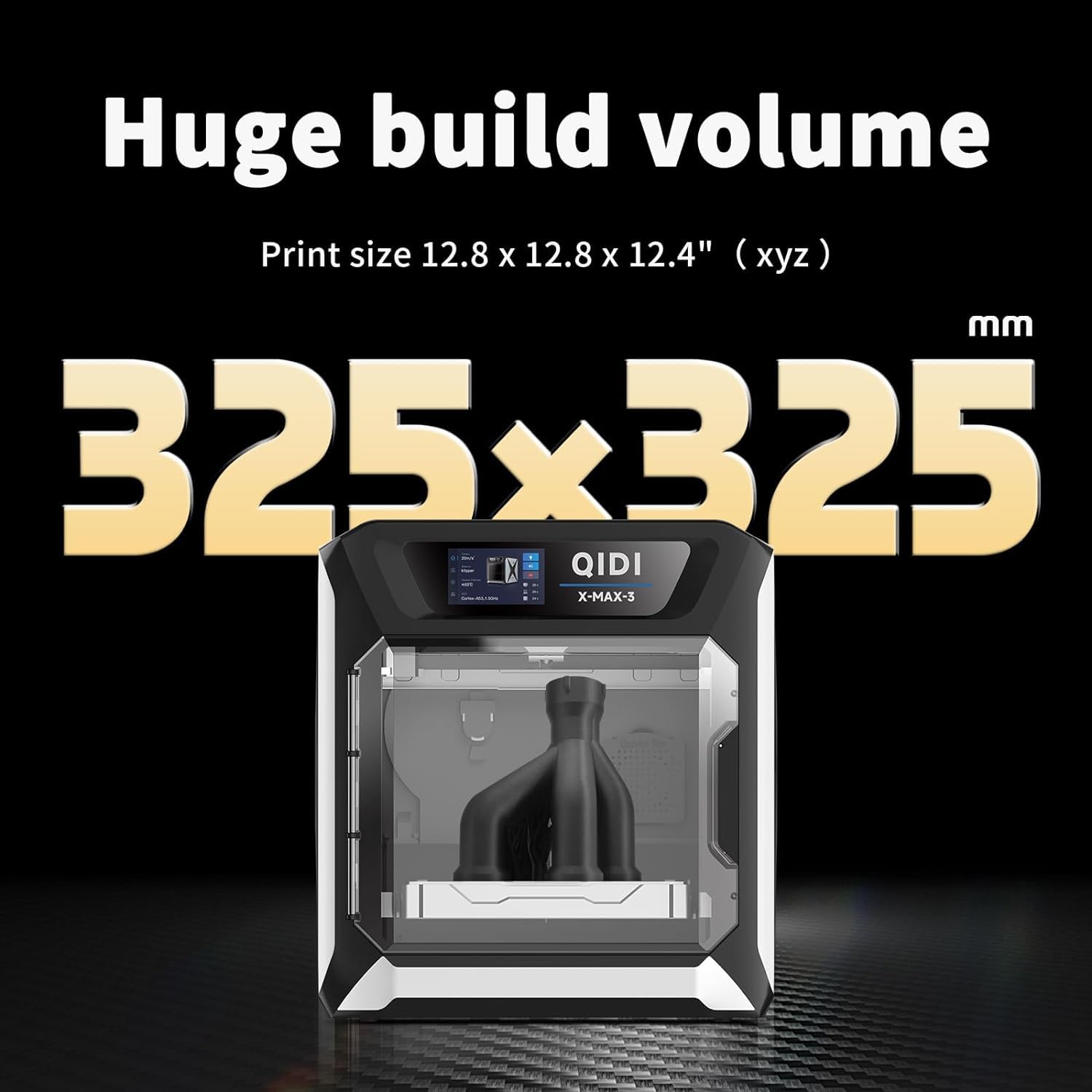 QIDI MAX3 High-Speed Large Size 3D Printer - 600mm/s Fast Printing, Auto Leveling, 65℃ Heated Chamber, Industrial-Grade Precision (12.8×12.8×12.4