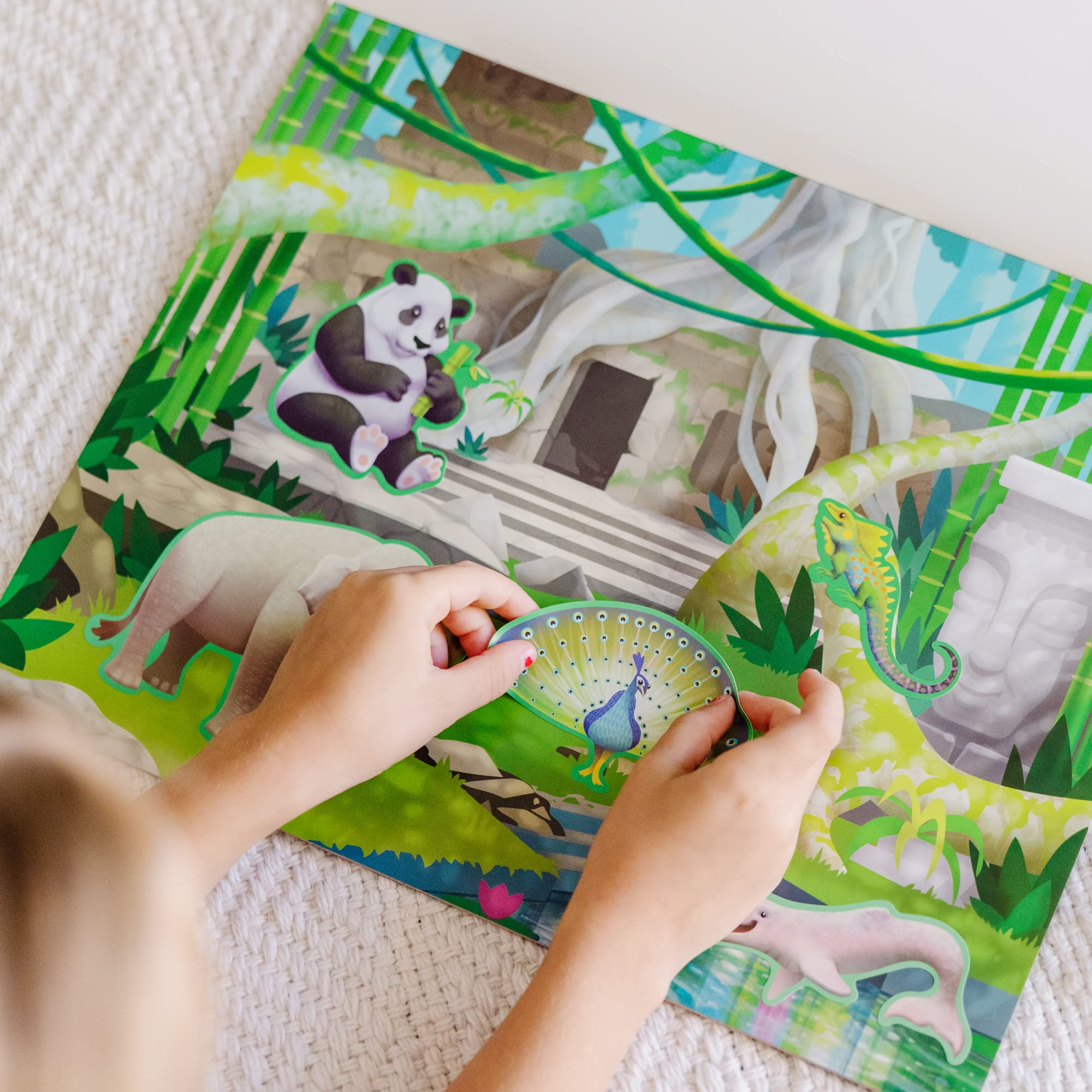 Melissa & Doug Reusable Sticker Pad Set - Jungle, Farm & Ocean Adventure Stickers for Kids Ages 3+ | Creative Art Activities, Crafts & Learning Fun | Perfect for Travel, Birthday Gifts & Preschool Playtime