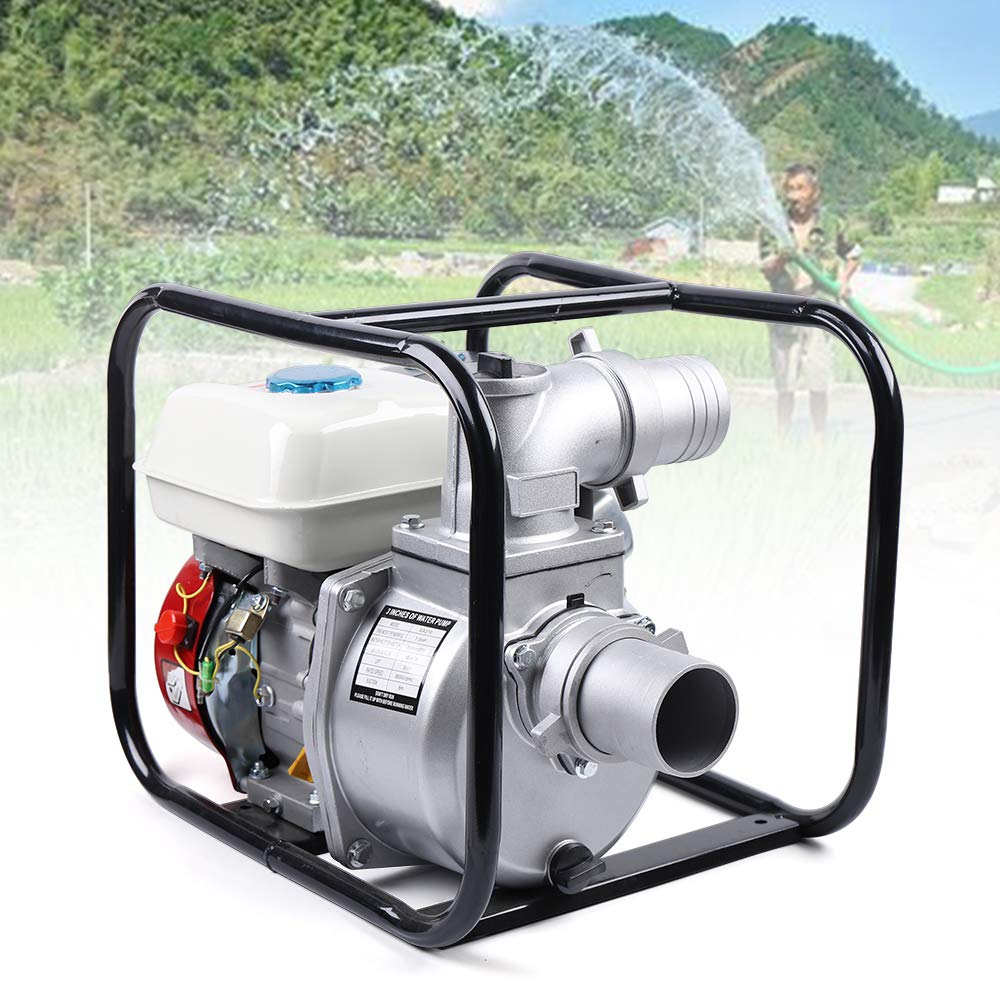 **7.5HP 4-Stroke Gas Water Pump - 3 Inch Commercial Grade Portable Transfer Pump with 210CC Engine for Irrigation, Pool, Landscaping & Gardening | Ideal for Farms, Construction & Emergency Water Removal**