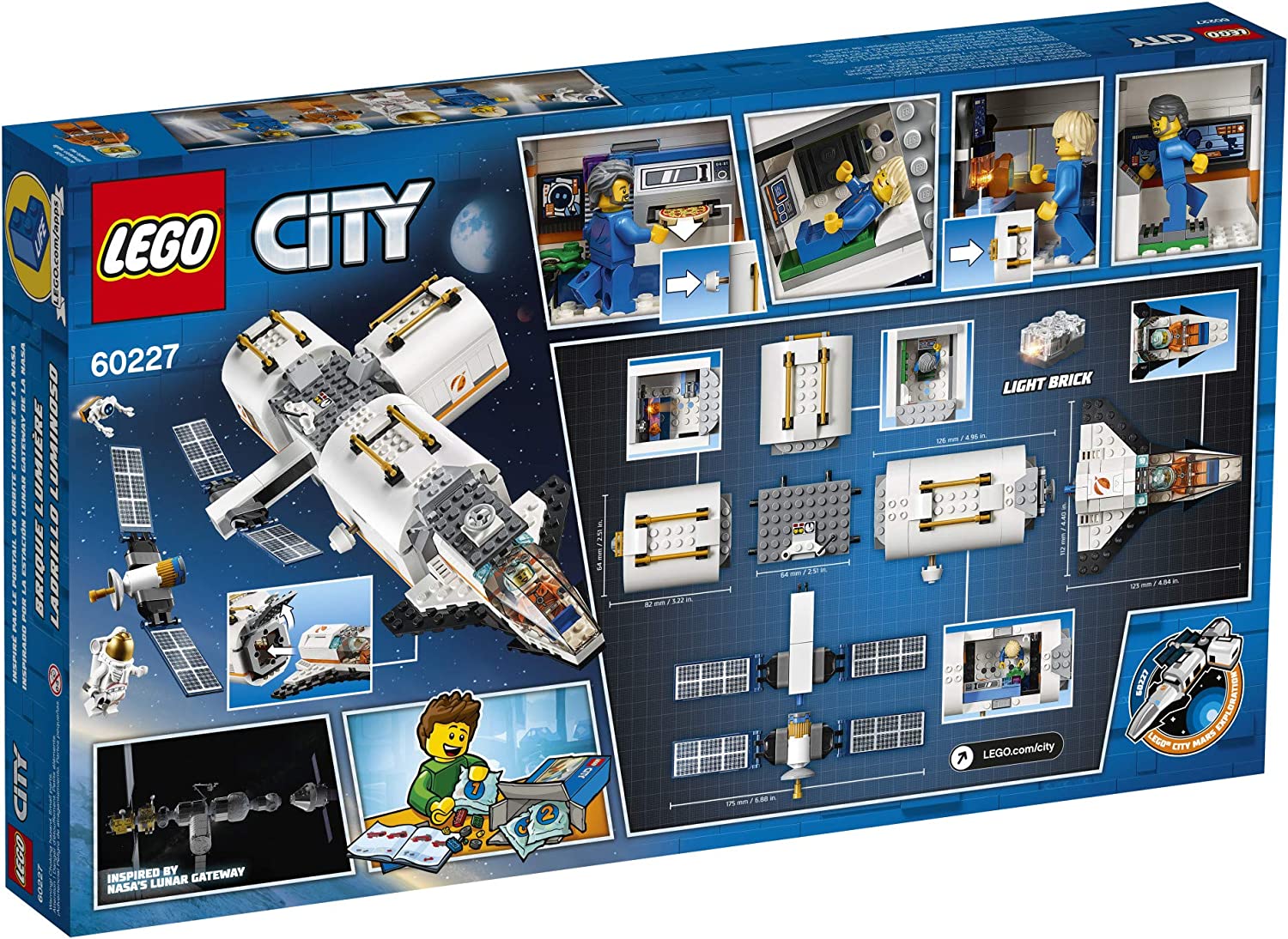 LEGO City Lunar Space Station 60227 Building Toy Set - STEM Educational Space Shuttle & Astronaut Playset for Kids Ages 6+ | Perfect for Space Exploration Pretend Play & Birthday Gifts