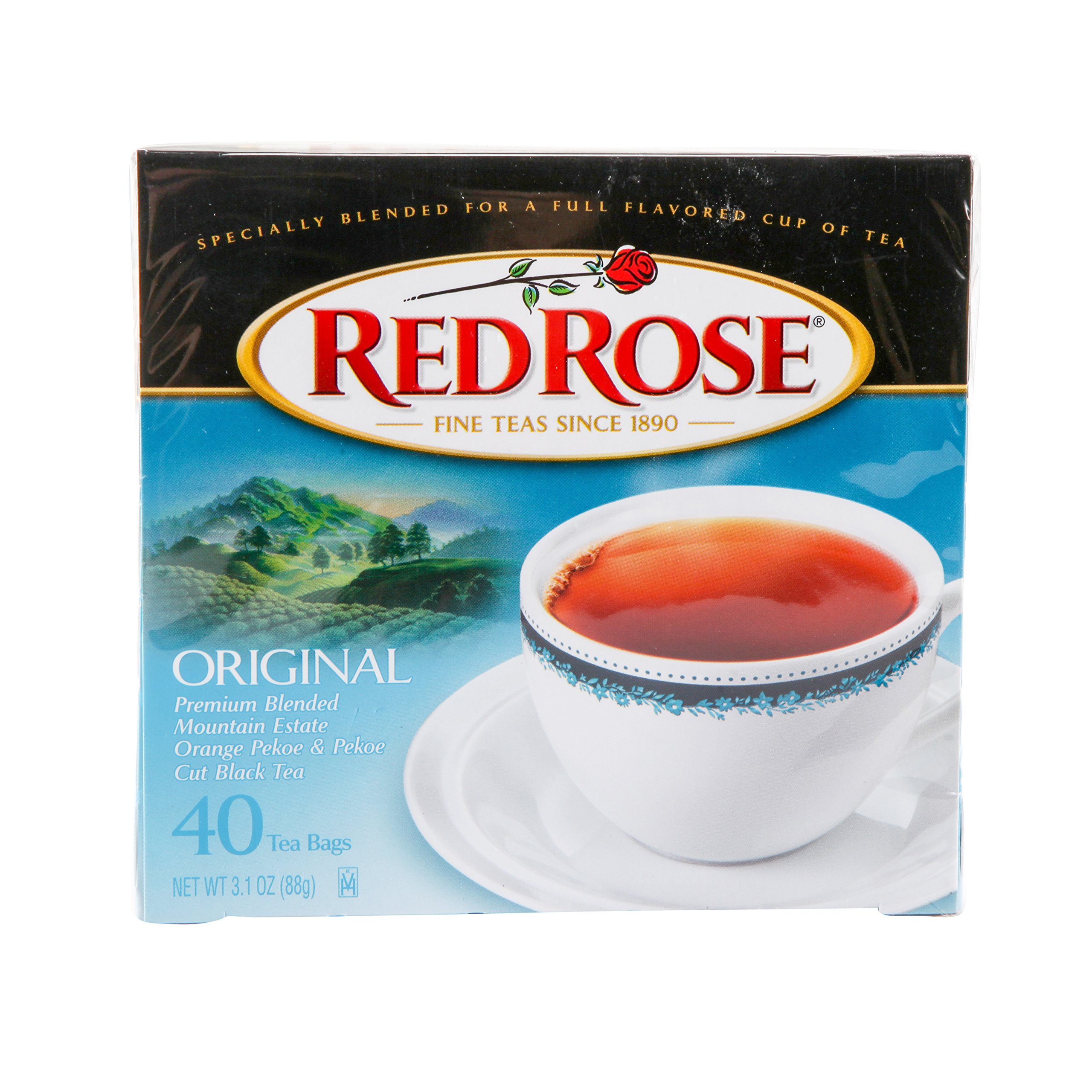 Premium Red Rose Tea Bags - 40 Count | Floral Herbal Tea for Relaxation & Wellness | Perfect for Afternoon Tea, Gifts & Stress Relief