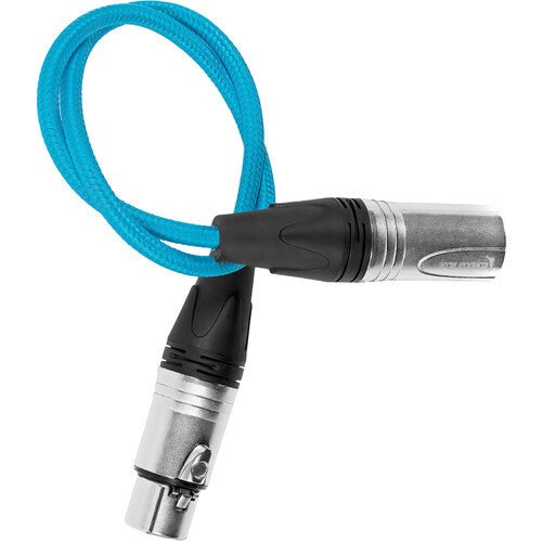 Kondor Blue 3 Pin XLR Male to Female Audio Cable - 18 Inch Professional Microphone Cable for On-Camera Mic, DSLR, and Studio Recording Equipment | Perfect for Podcasting, Live Streaming, and Video Production