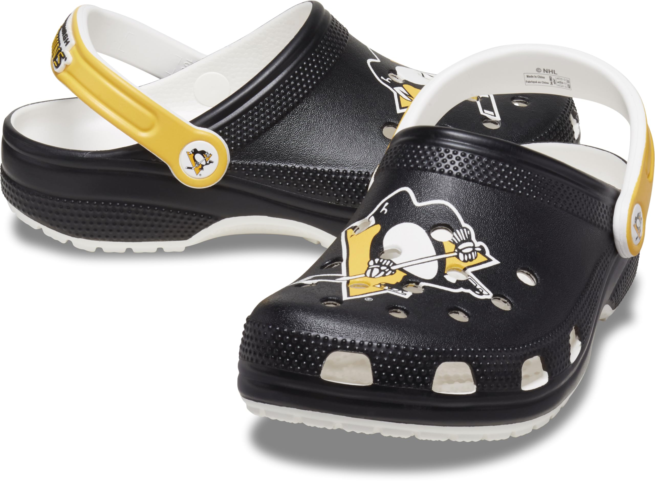 Crocs Unisex-Adult NHL Classic Clogs - Comfortable Slip-On Shoes for Men & Women - Perfect for Casual Wear, Outdoor Activities & Sports Fans