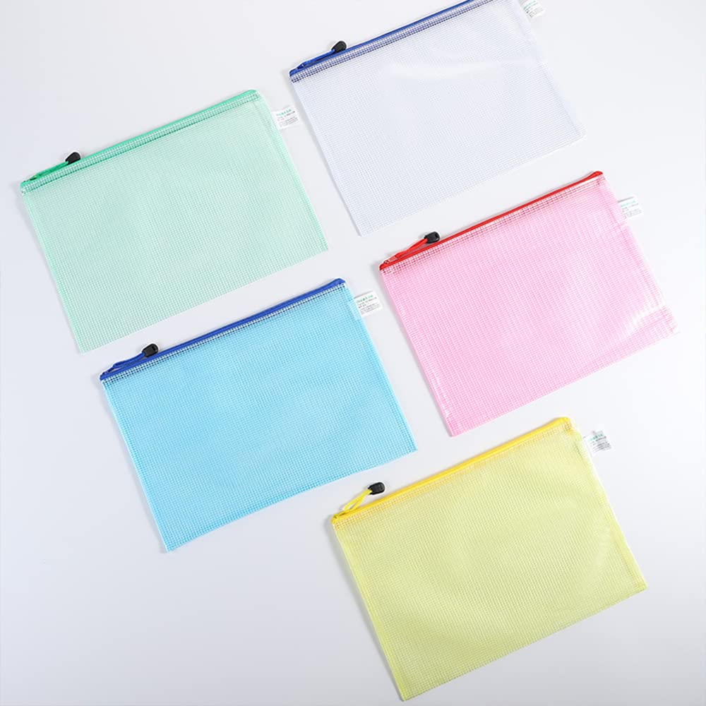 **A4 Transparent Plastic File Bag with Multi-Layer Zipper - Waterproof Document Organizer for Work, School & Office - Portable Grid Test Paper Holder, Cable & Data Storage Bag with Wheels for Easy Rolling**    *(Use Cases: Perfect for organizing important documents, test papers, office files, or cables while keeping them safe and portable. Ideal for students, professionals, and home office use.)*