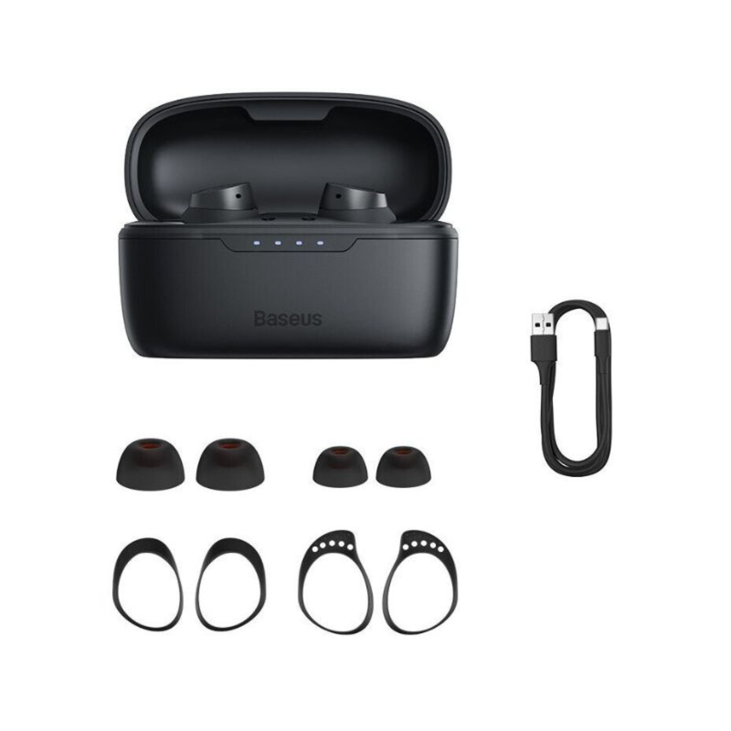 Baseus Bowie MA10 Wireless Headphones with Active Noise Cancelling (ANC) - Black | Perfect for Travel, Workouts & Commuting