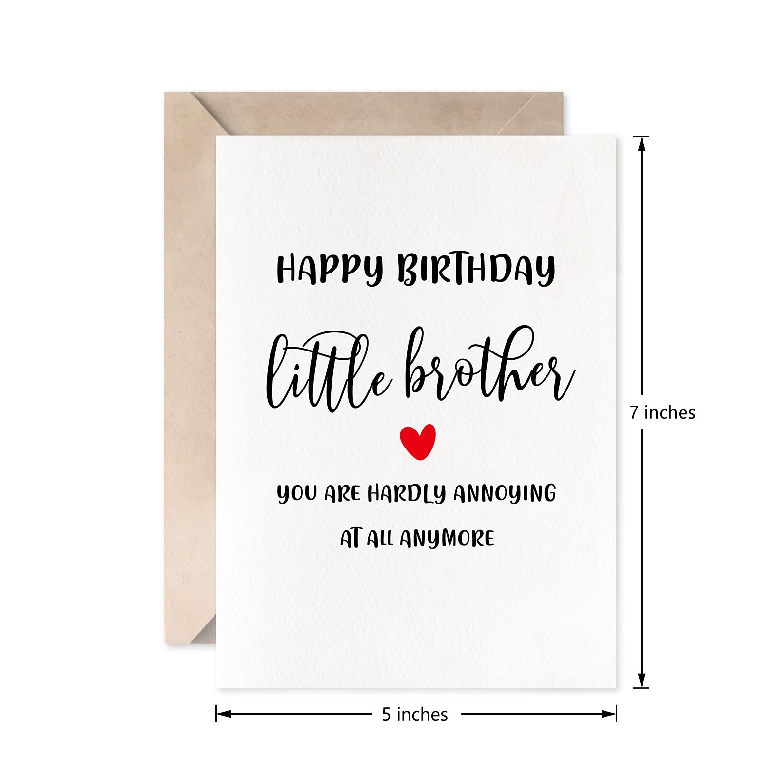 Happy Birthday Sister Card - Blank Inside for Personal Message - 5 x 7 Inch Greeting Card with Kraft Envelope - Perfect for Sister's Birthday, Anniversary or Special Occasion Gift