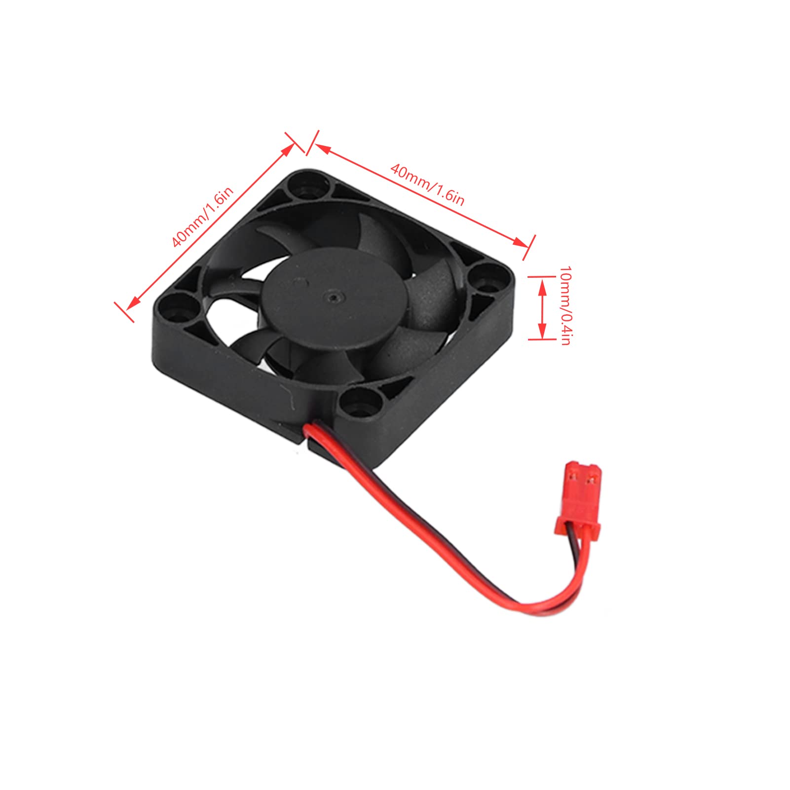 Dilwe 4985 1717 Aluminum Alloy RC Car Motor Heat Sink & Cooling Fan for 1/5 Scale RC Cars - Red Model Car Accessories | High Performance Cooling Solution for RC Racing & Off-Road Bashing
