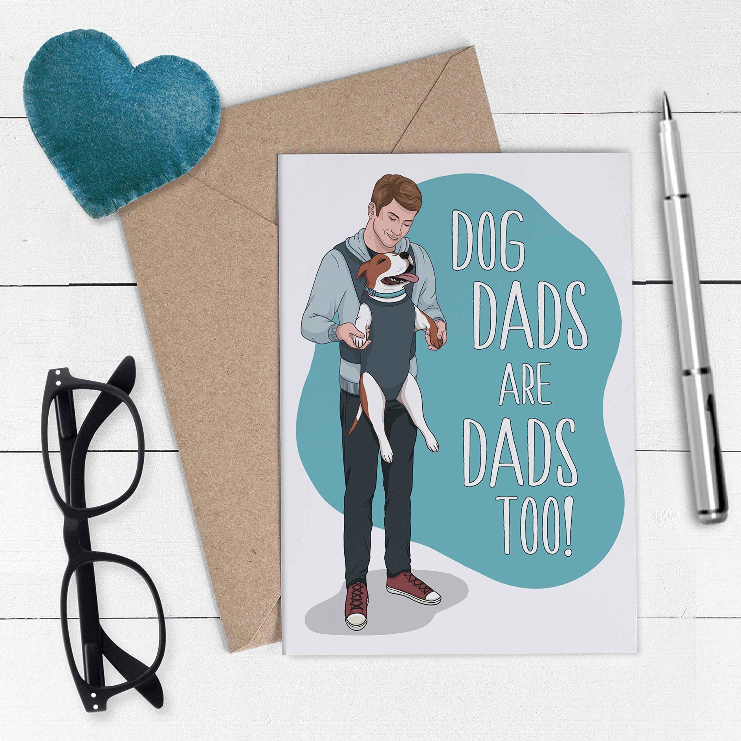 Best Dog Dad Ever - Funny Father's Day Card for Dog Lovers & Pitbull Dads | Perfect Gift for Pet Owners & Dog Fathers | Use for Birthday, Anniversary & Special Occasions
