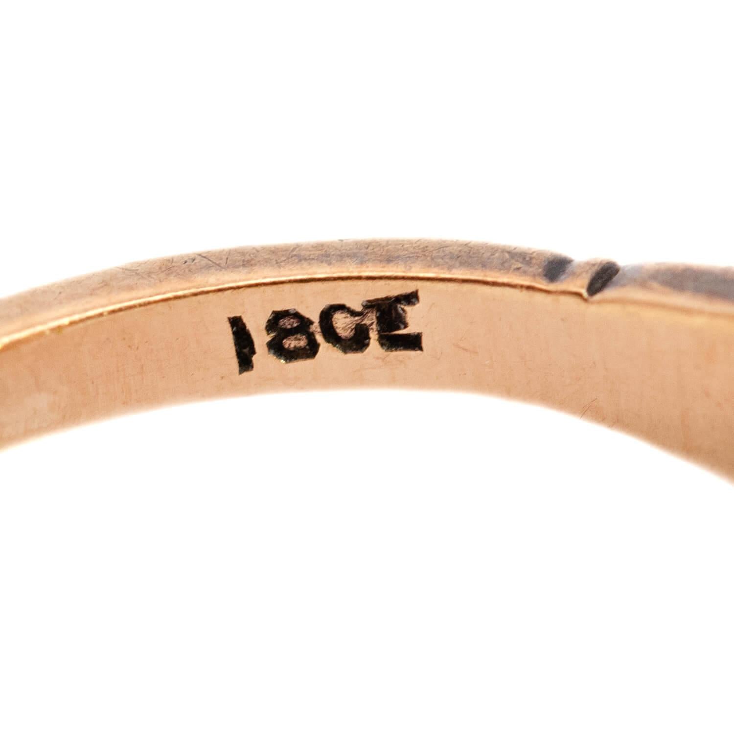Exquisite Victorian 18K Gold Diamond & Enamel Cocktail Ring - Elegant Antique Jewelry for Women, Perfect for Weddings, Parties & Special Occasions