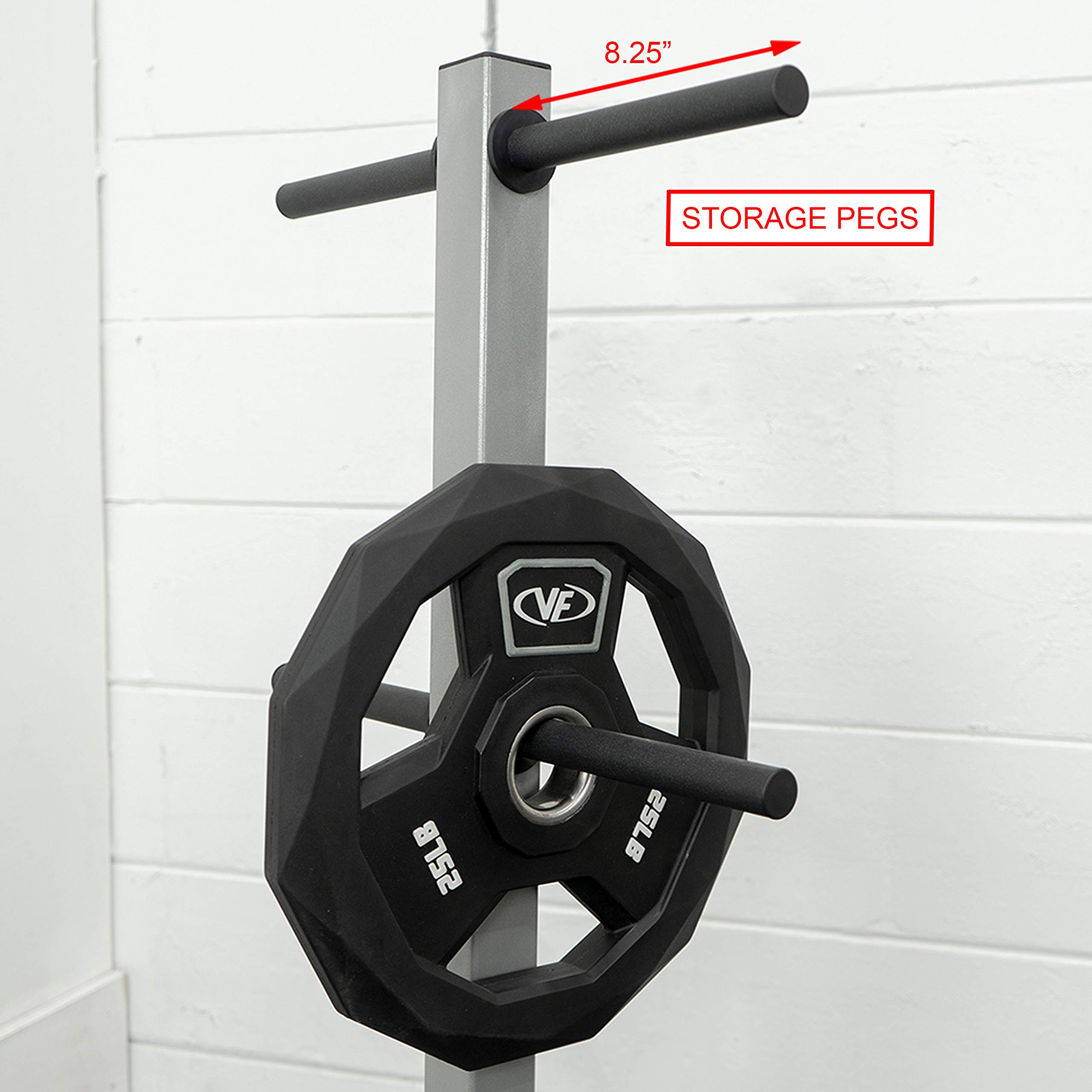 Valor Fitness Weight Rack for Olympic & Standard Plates - Heavy Duty Bumper Plate & Barbell Storage Organizer for Home Gym, Garage Workout Space - Perfect for Weightlifting, CrossFit & Strength Training