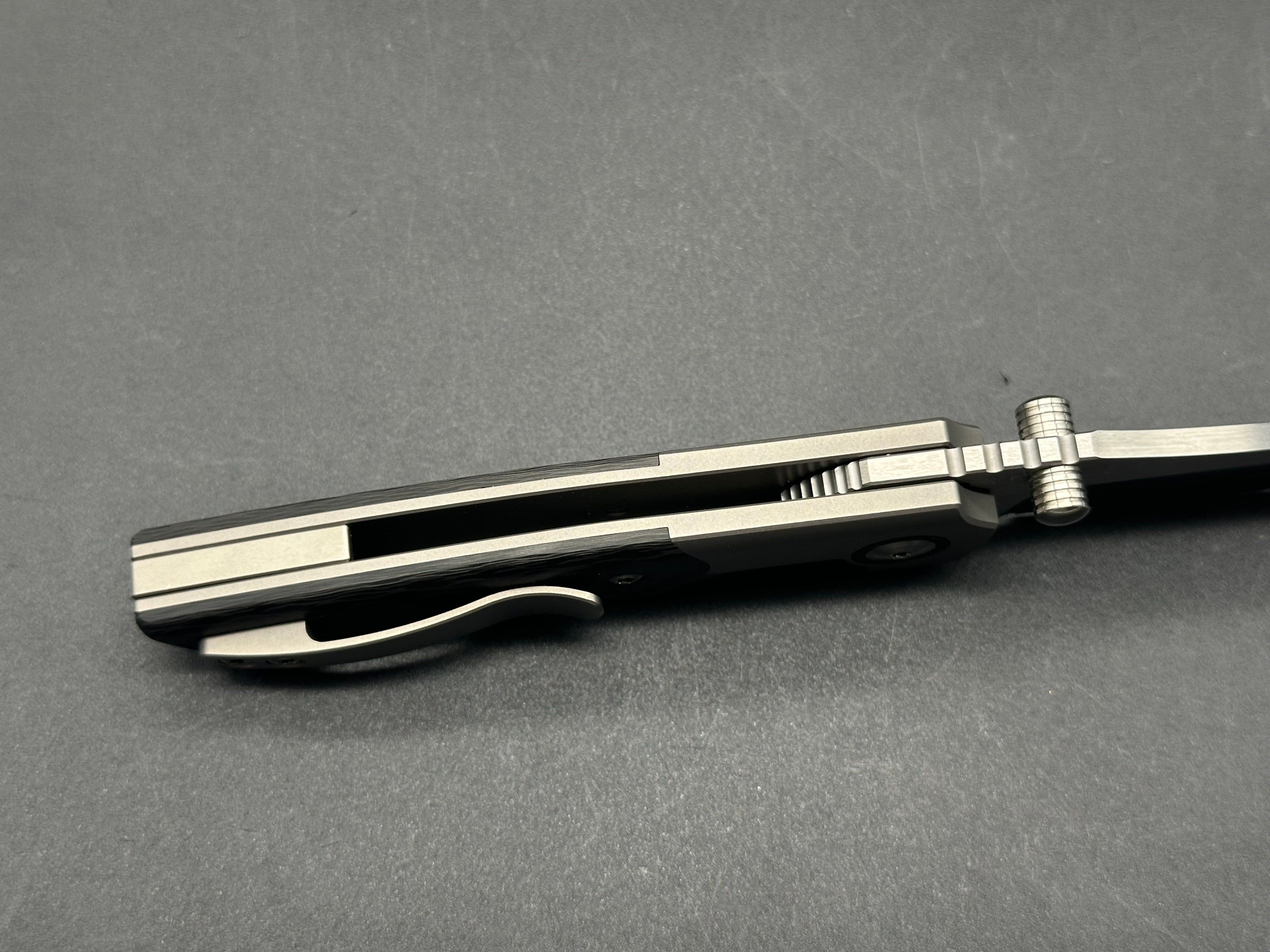 Berg Mini Barber Carbon Fiber Folding Knife with M390 Blade - Perfect for EDC, Outdoor Adventures & Everyday Cutting Tasks