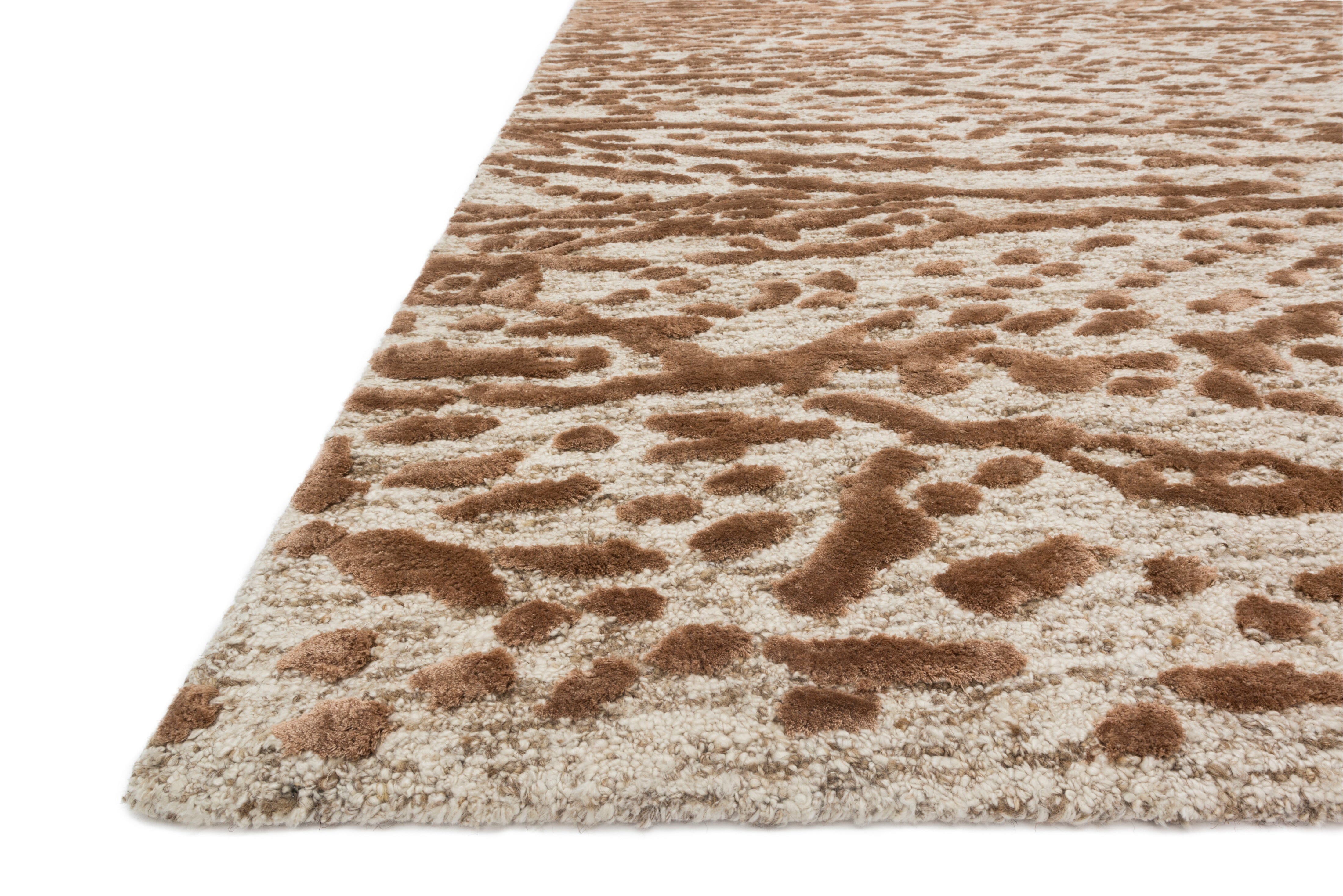 Loloi Juneau Area Rug - Soft Oatmeal & Terracotta Handwoven Cotton - Perfect for Living Room, Bedroom & Home Decor