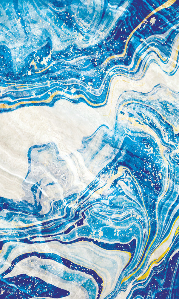 Blue Ripples II Mural M9951 - Premium Wall Art for Home & Office Decor - Perfect for Living Rooms, Bedrooms, and Commercial Spaces