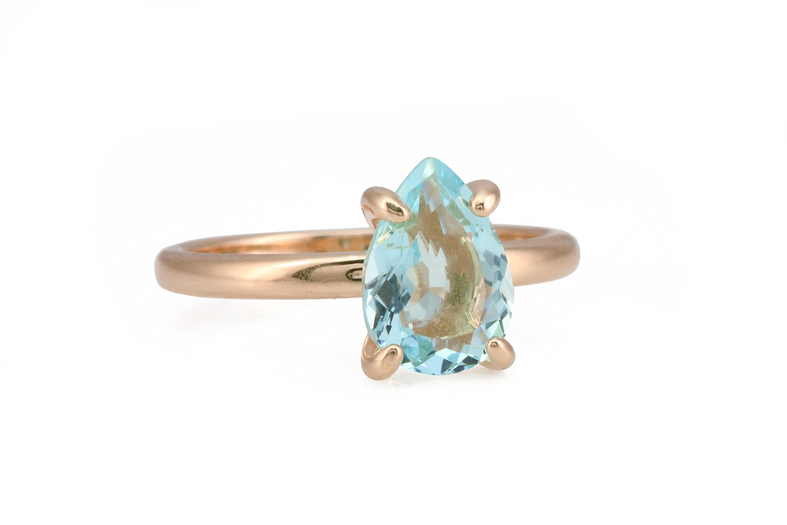 14K Gold Topaz Ring - November Birthstone Jewelry for Women | Gift & Everyday Wear
