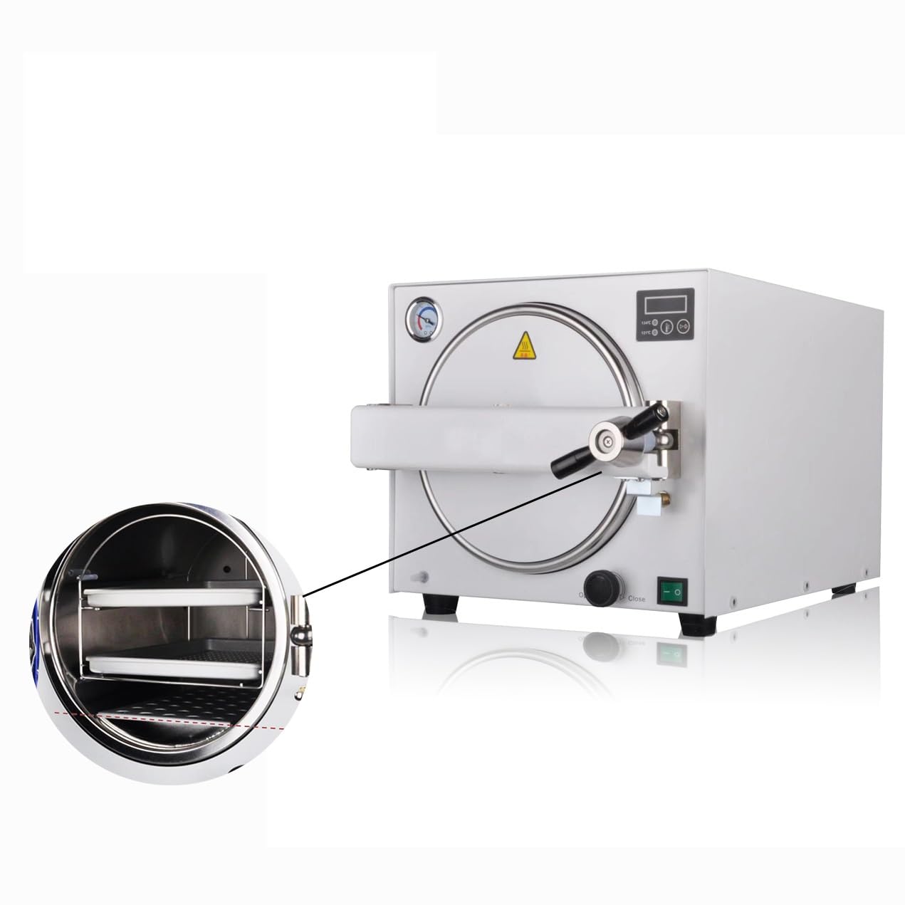Professional 18L 1000W Portable Autoclave Sterilizer with LED Digital Display & Chip Control - Stainless Steel Lab Equipment for Medical, Dental, and Tattoo Tools Sterilization