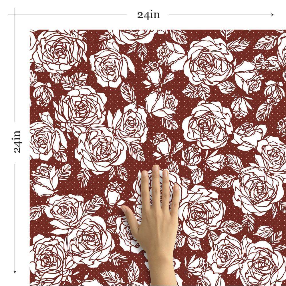 White Textured Floral Peel and Stick Removable Wallpaper - Self-Adhesive Decorative Wall Covering for Bedroom, Living Room & Home Decor