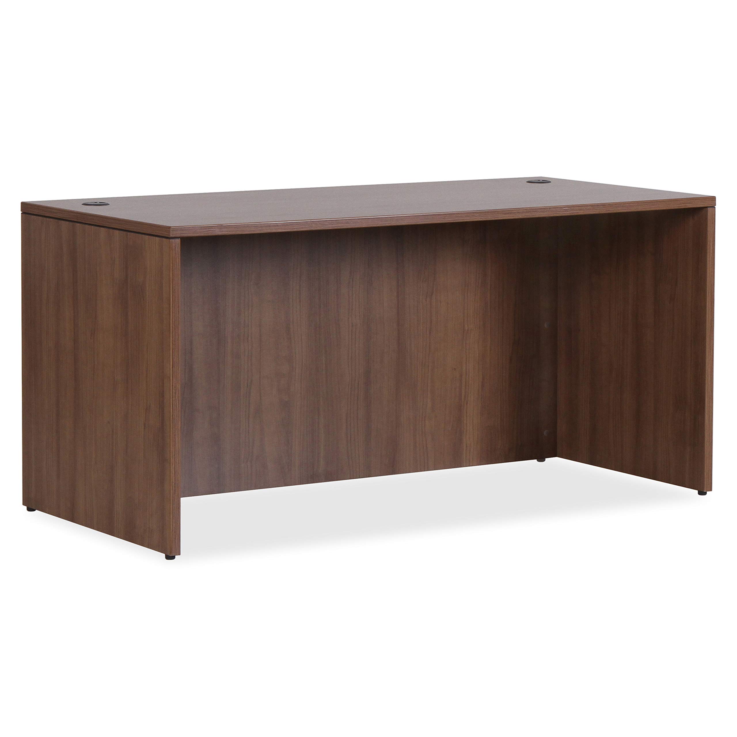 Lorell Essentials Series Walnut Office Desk Shell - Modern Executive Workstation for Home & Business Use