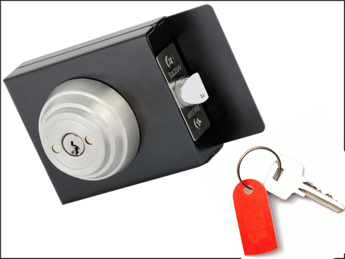 Secure Weldable Steel Gate Lock Box with Deadlatch - Heavy Duty Outdoor Security for Fences, Gates & Sheds