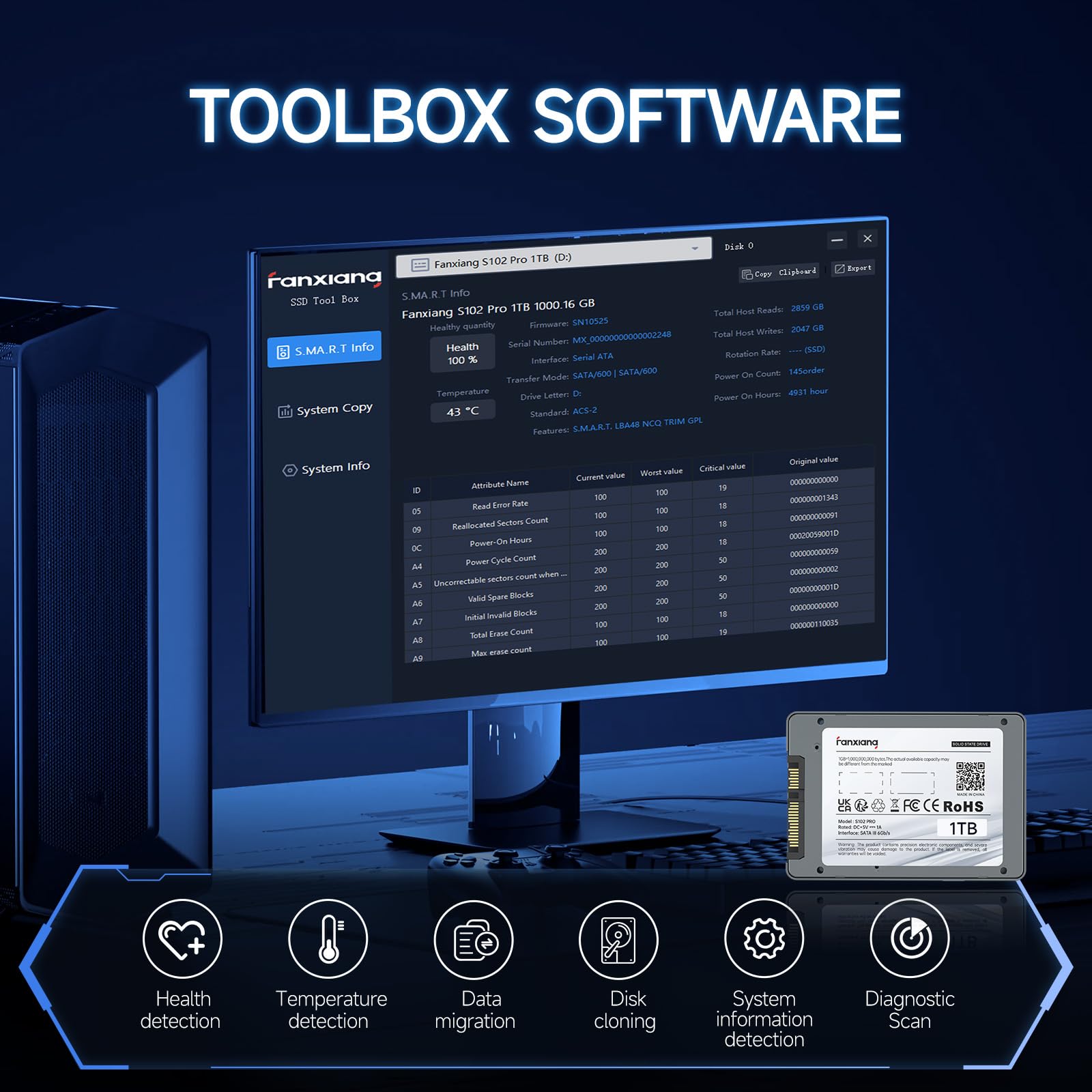 Fanxiang S102 Pro 1TB SSD - 2.5