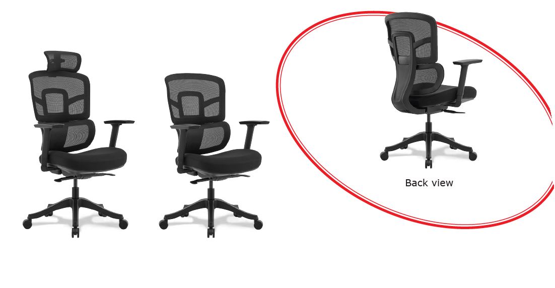 MIAMI EXECUTIVE MESH BACK CHAIR - Ergonomic Office Chair with Adjustable Height and Lumbar Support - Perfect for Home Office, Gaming, and Conference Rooms