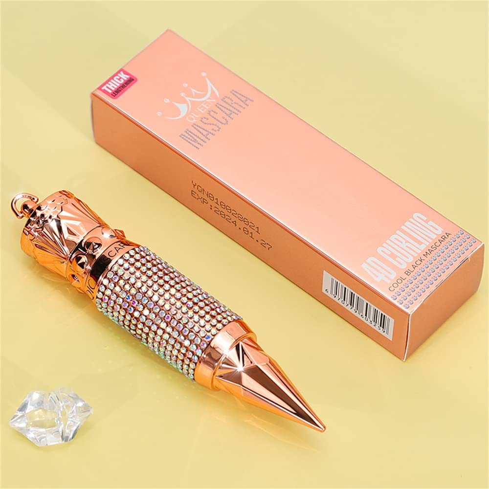 MAYEON 4D Silk Fiber Eyelash Mascara - Waterproof & Long Lasting for Volume & Length | Sparkling Diamond Eye Makeup | Perfect for Daily Wear, Parties & Special Occasions