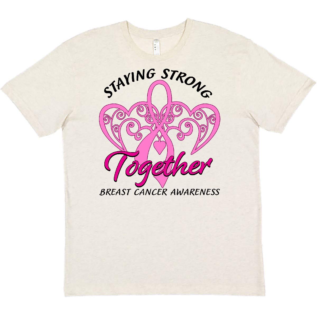 Pink Breast Cancer Ribbon T-Shirt - Stay Strong Together for Awareness
