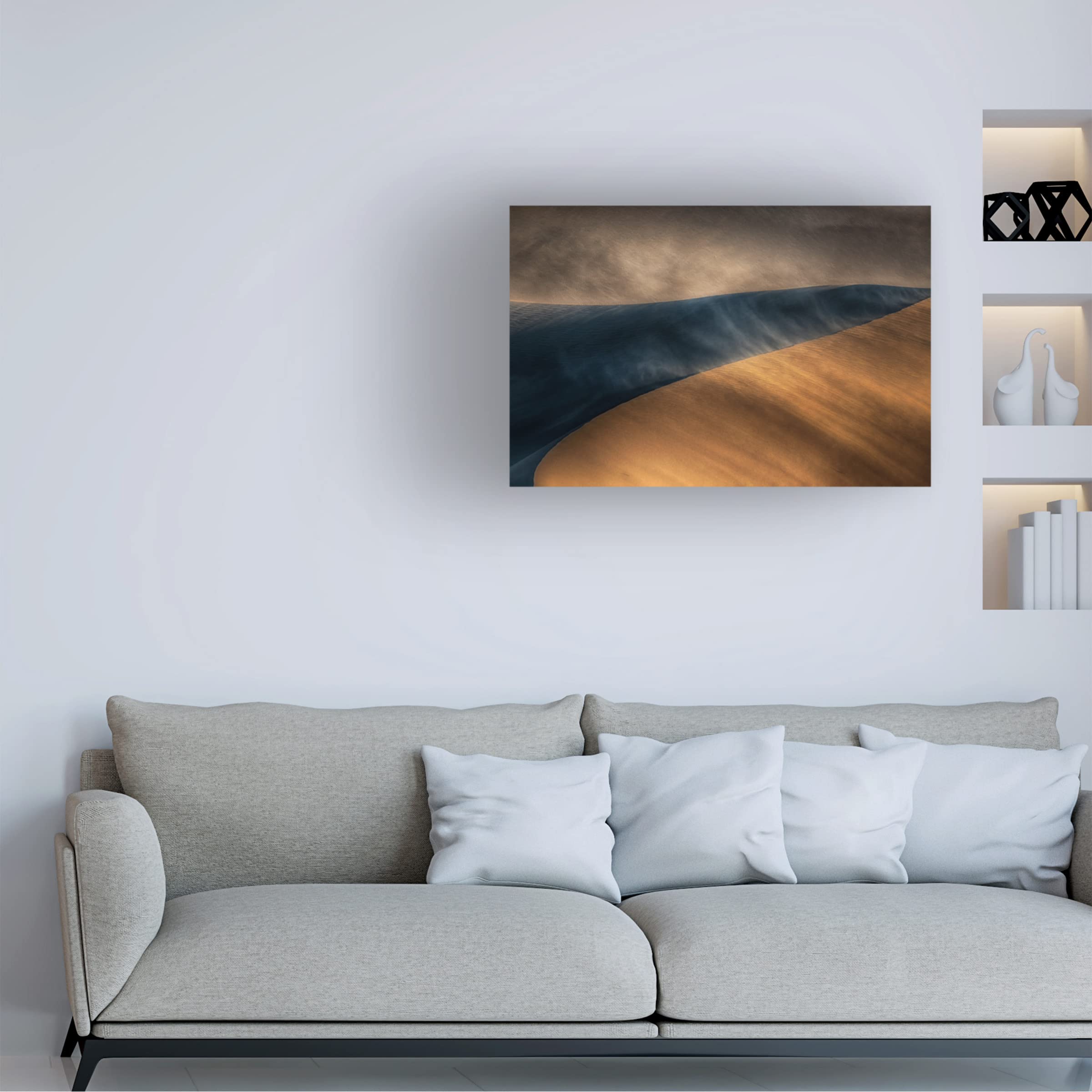 Trademark Fine Art 'Confrontation' Canvas Wall Art by Babak Mehrafshar - Modern Abstract Painting for Living Room, Bedroom & Office Decor