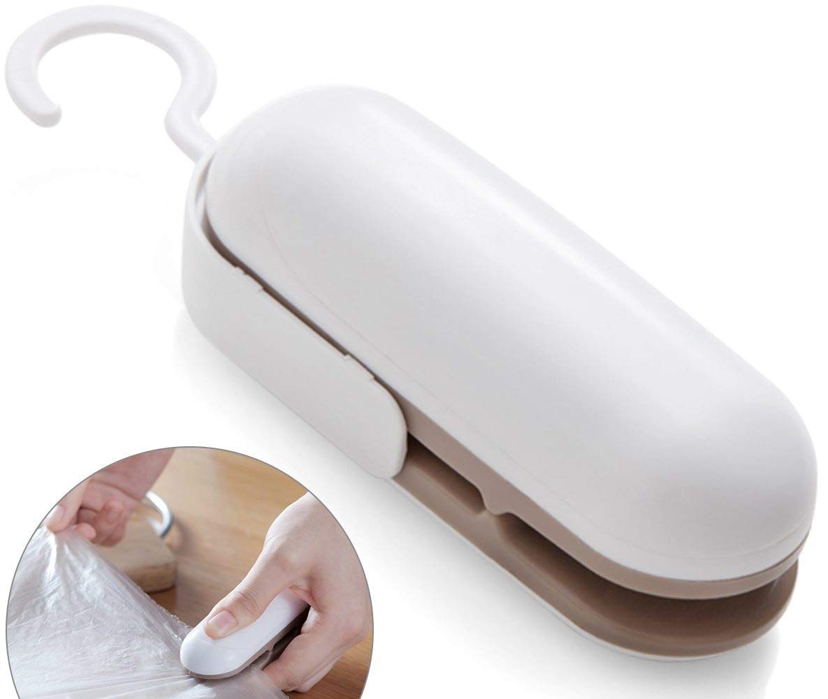 Portable Heat Vacuum Mini Bag Sealer and Cutter for Plastic Bags - Compact Food Storage Solution for Kitchen, Travel & Camping