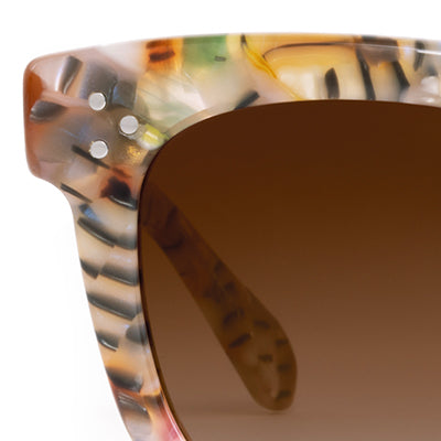 Jena Confetti Sunglasses - Trendy UV Protection Cat Eye Glasses for Women - Perfect for Beach, Pool, and Summer Outdoor Activities