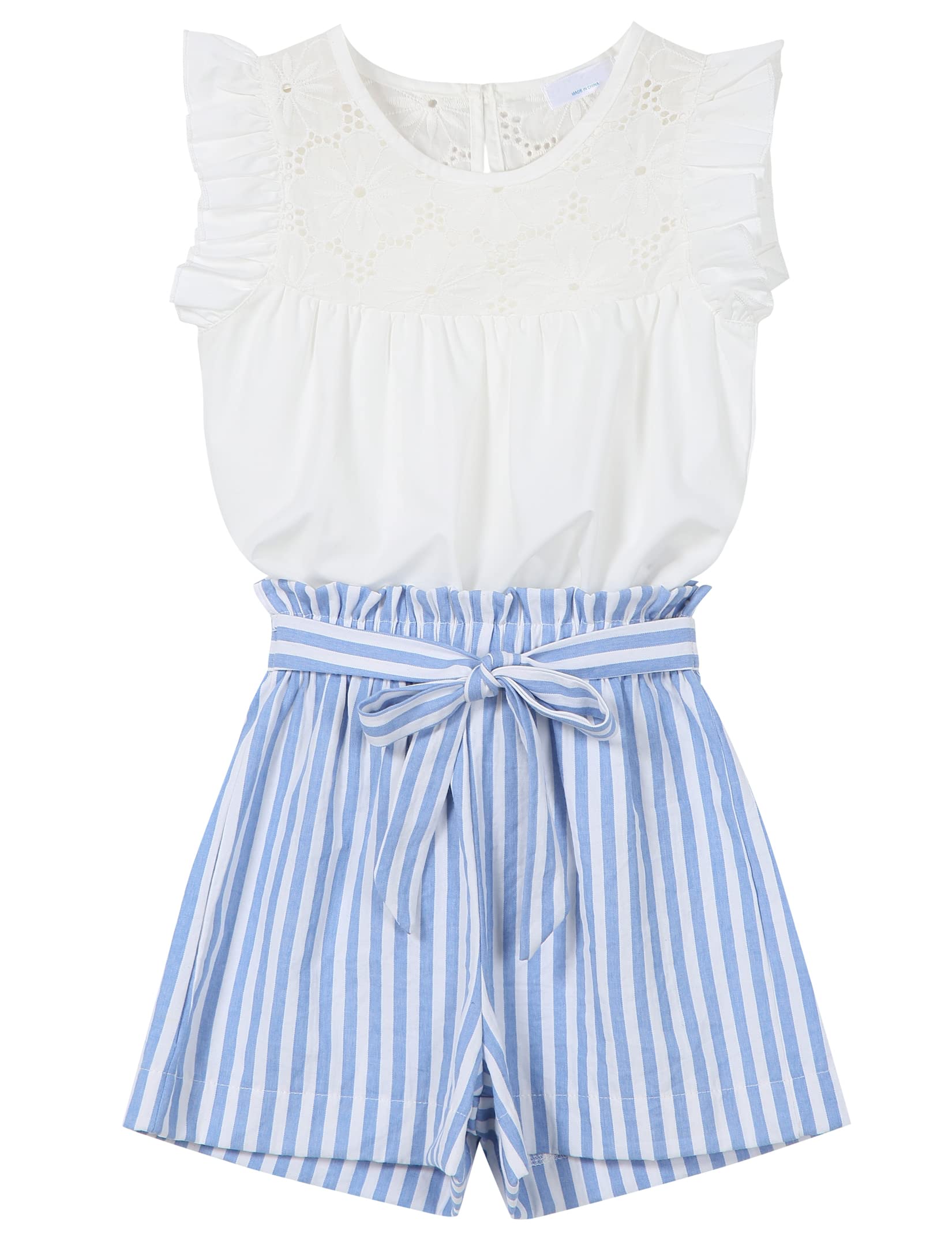 Girls' Summer 2-Piece Outfit Set - Cute Short Sleeve T-Shirt & Comfortable Shorts | Perfect for Playdates, Beach Trips & Summer Activities