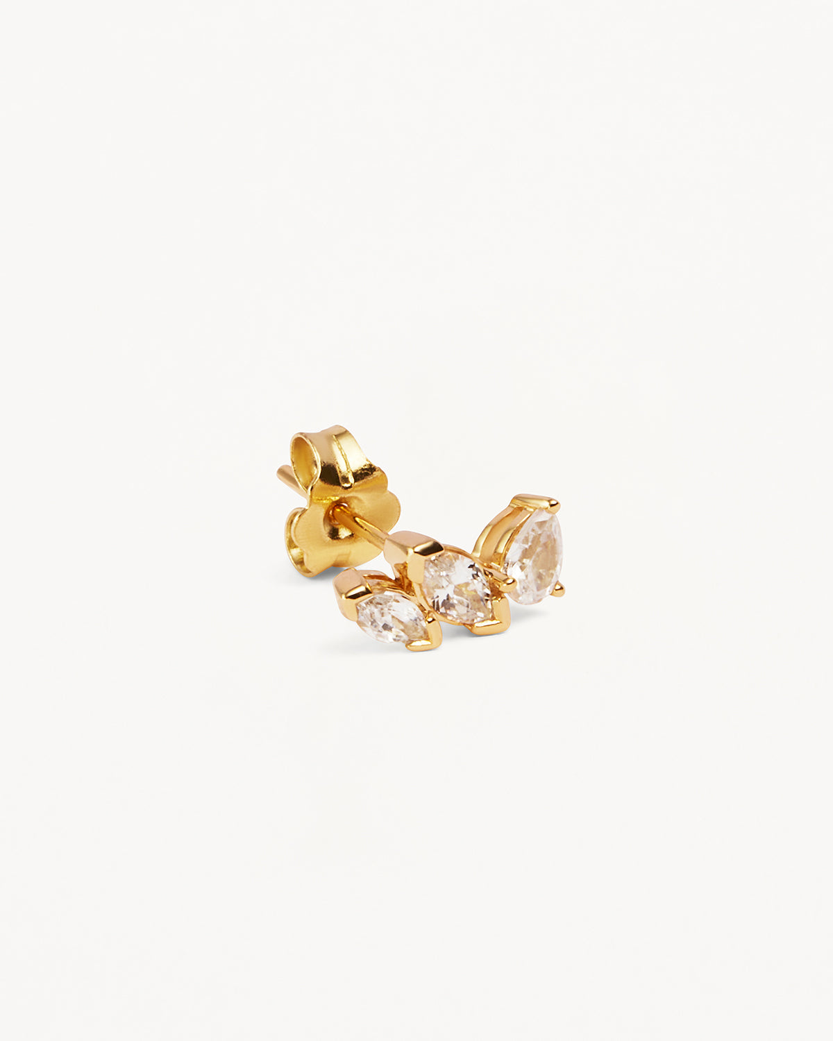 14K Solid Gold Petal Lab Grown Diamond Earrings - Hypoallergenic Stud Earrings for Women - Perfect for Weddings, Anniversaries & Everyday Elegance