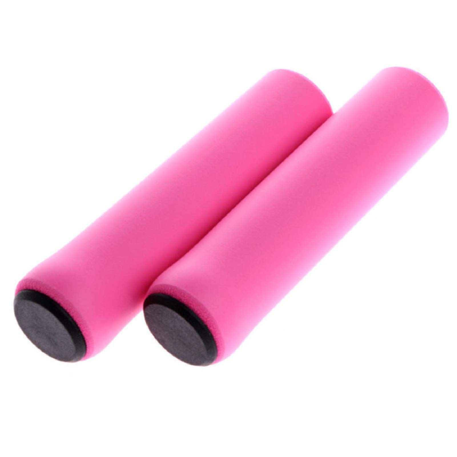 Non-Slip Silicone Bike Handlebar Grips - Comfortable Mountain/BMX/Cruiser Bicycle Hand Grips for Scooters, Tricycles & Wheelchairs | Durable & Shock-Absorbing for Urban Commuting, Trail Riding & Daily Cycling (Pink)