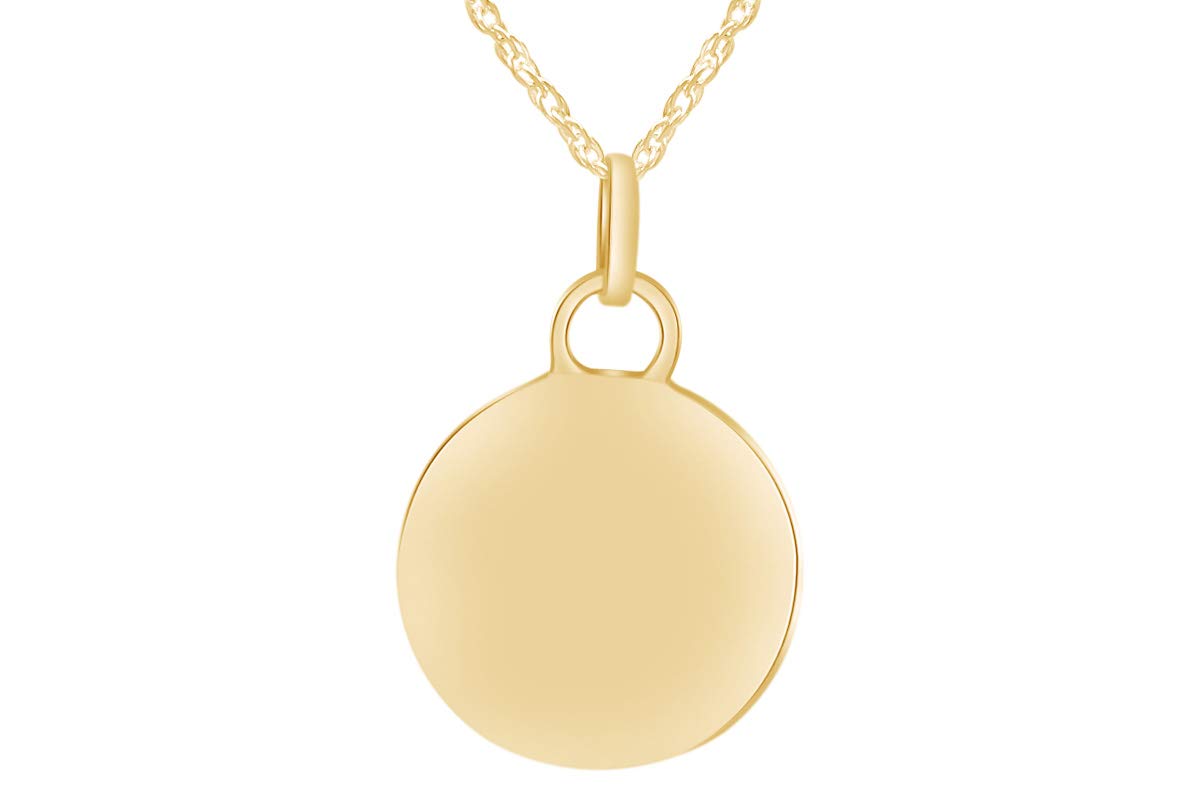 14k Gold Over Sterling Silver AFFY Unstoppable Disc Pendant Necklace for Women - Perfect for Everyday Wear, Gifts & Special Occasions