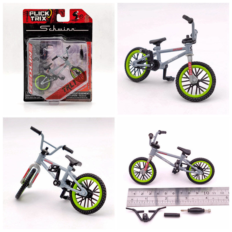 Premium FLICK TRIX Miniature BMX Finger Bike - Diecast Metal DeathTrap Bicycle Toy for Kids & Adults - Perfect Gift for BMX Lovers, Office Desk Decor & Stress Relief Fidget Toy